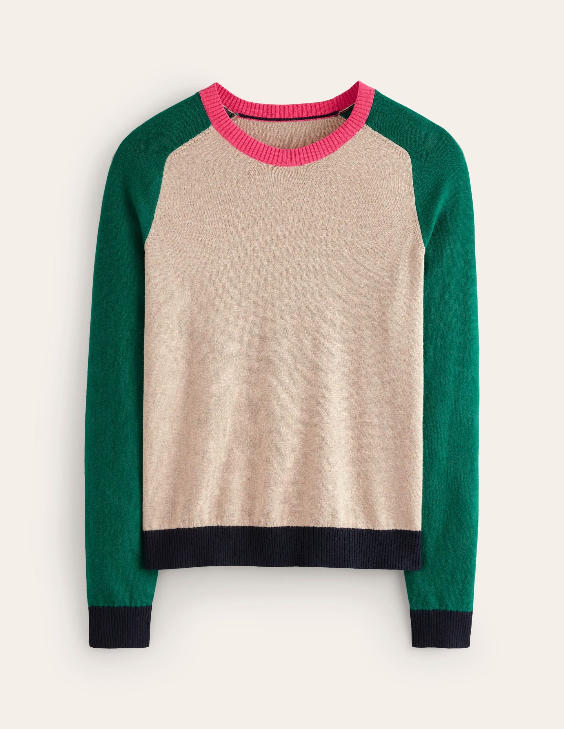 Meg Saddle Sleeve Jumper-Chinchilla, Colourblock-6