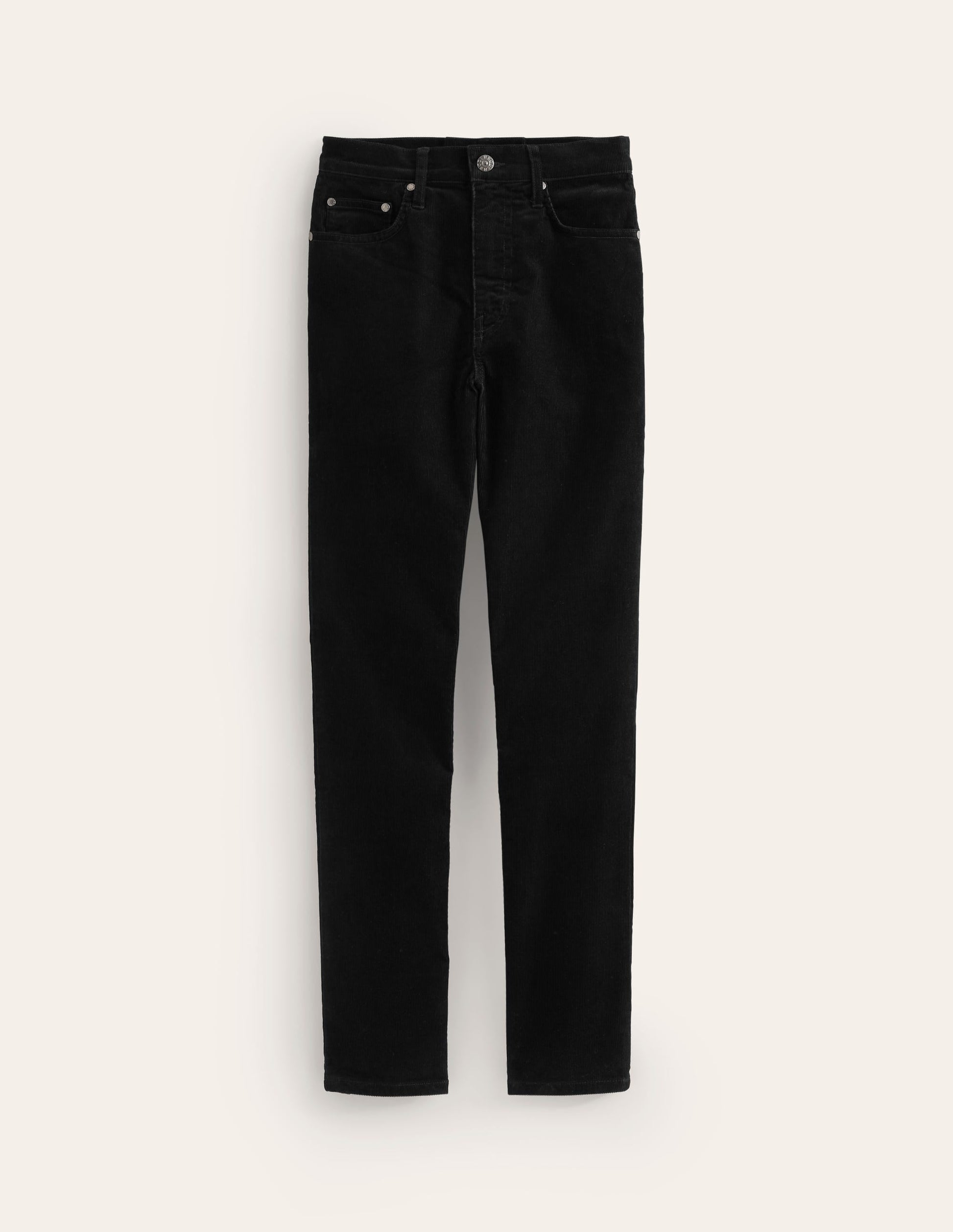 5 Pocket Cord Slim Jeans-Black-5