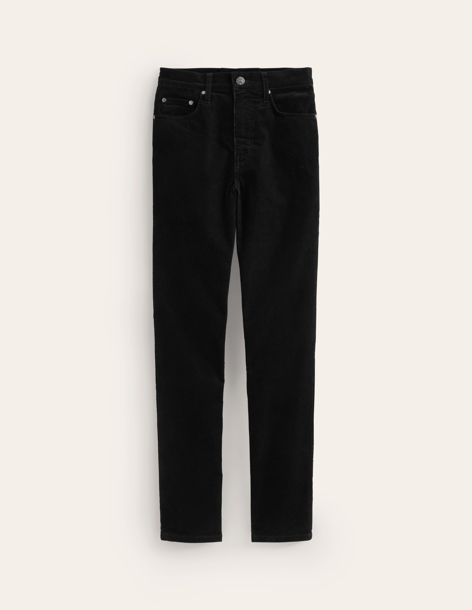 5 Pocket Cord Slim Jeans-Black - Image 5