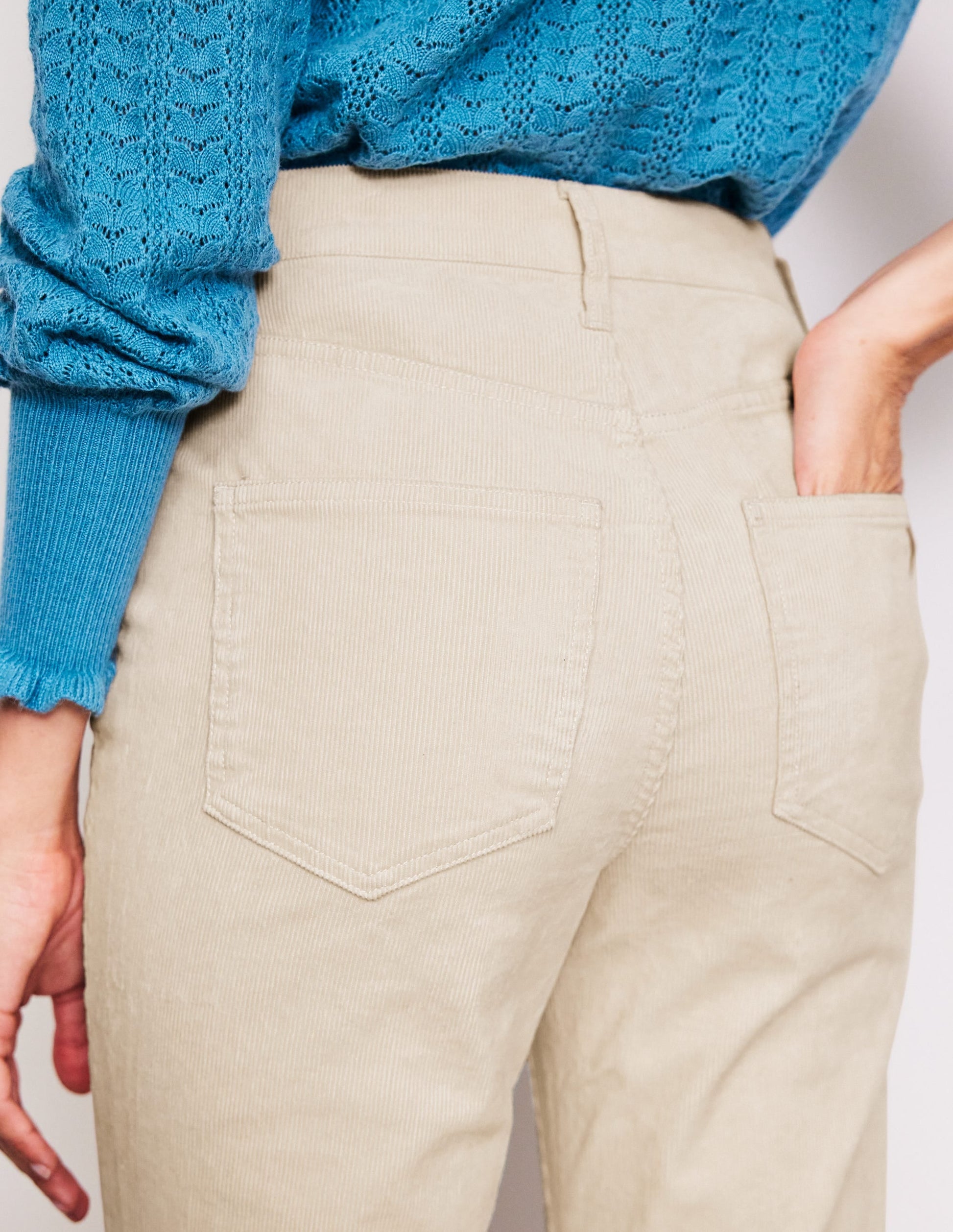5 Pocket Cord Slim Jeans-Magnolia-2