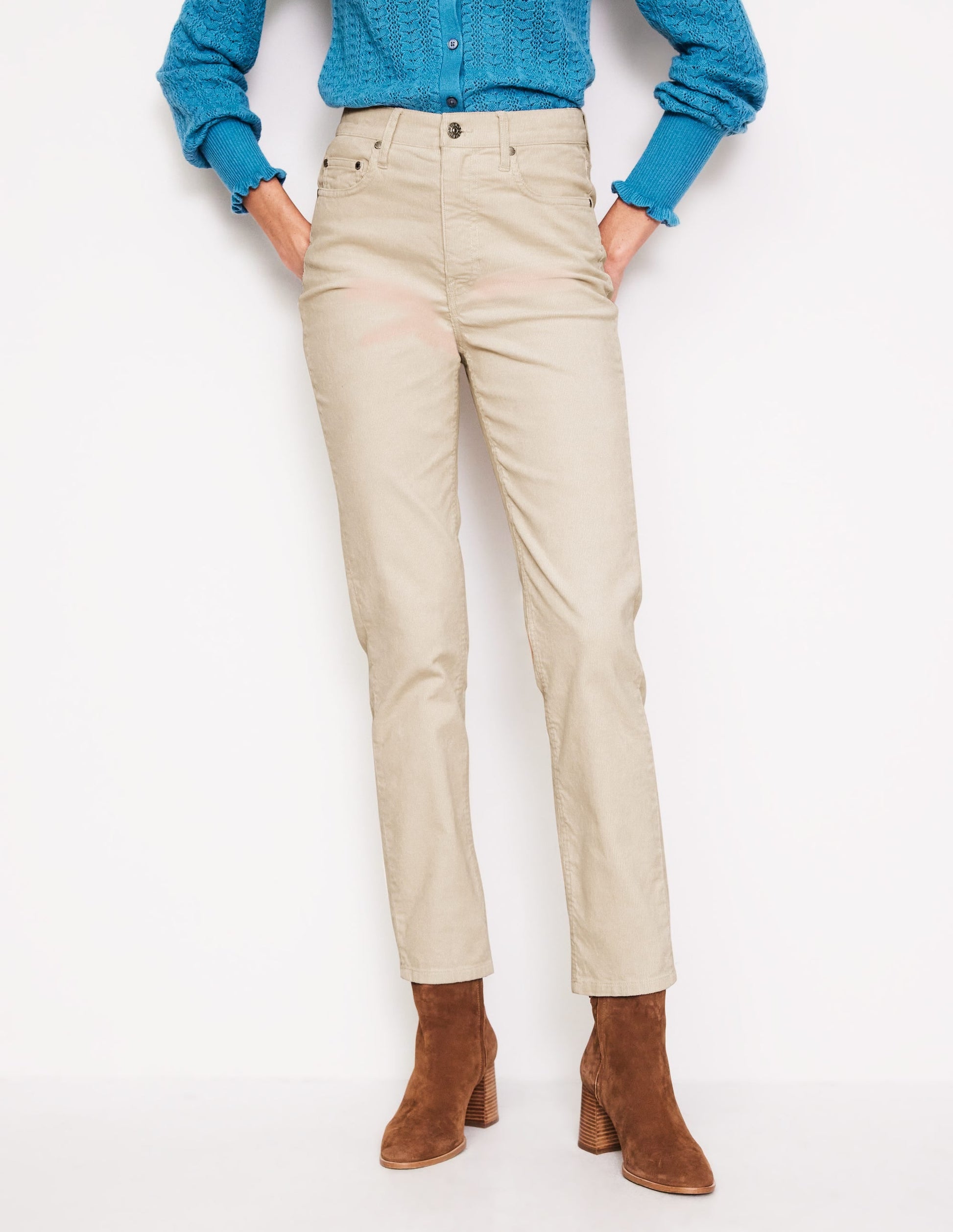 5 Pocket Cord Slim Jeans-Magnolia-4