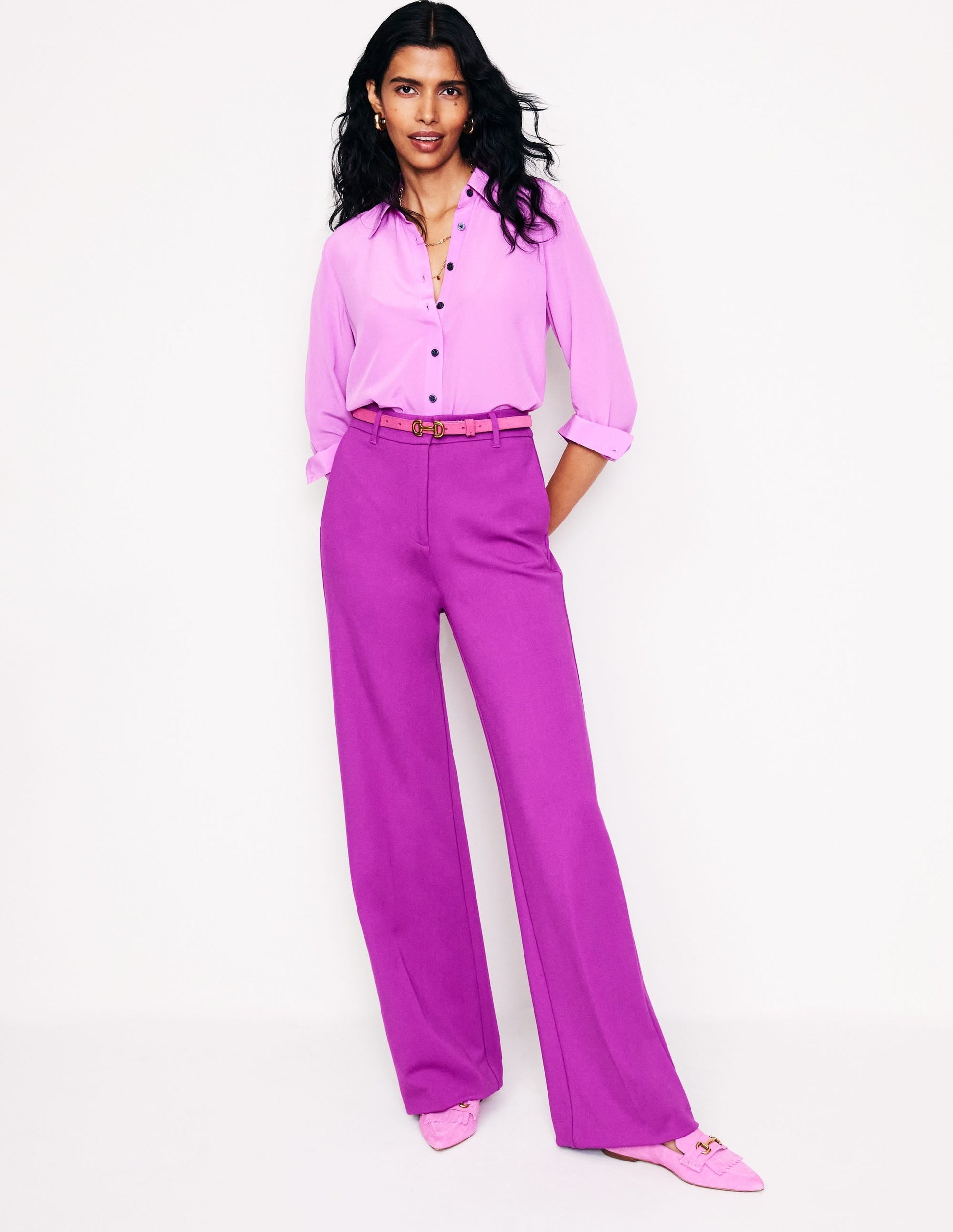 Westbourne Ponte Trousers-Regal Purple-1