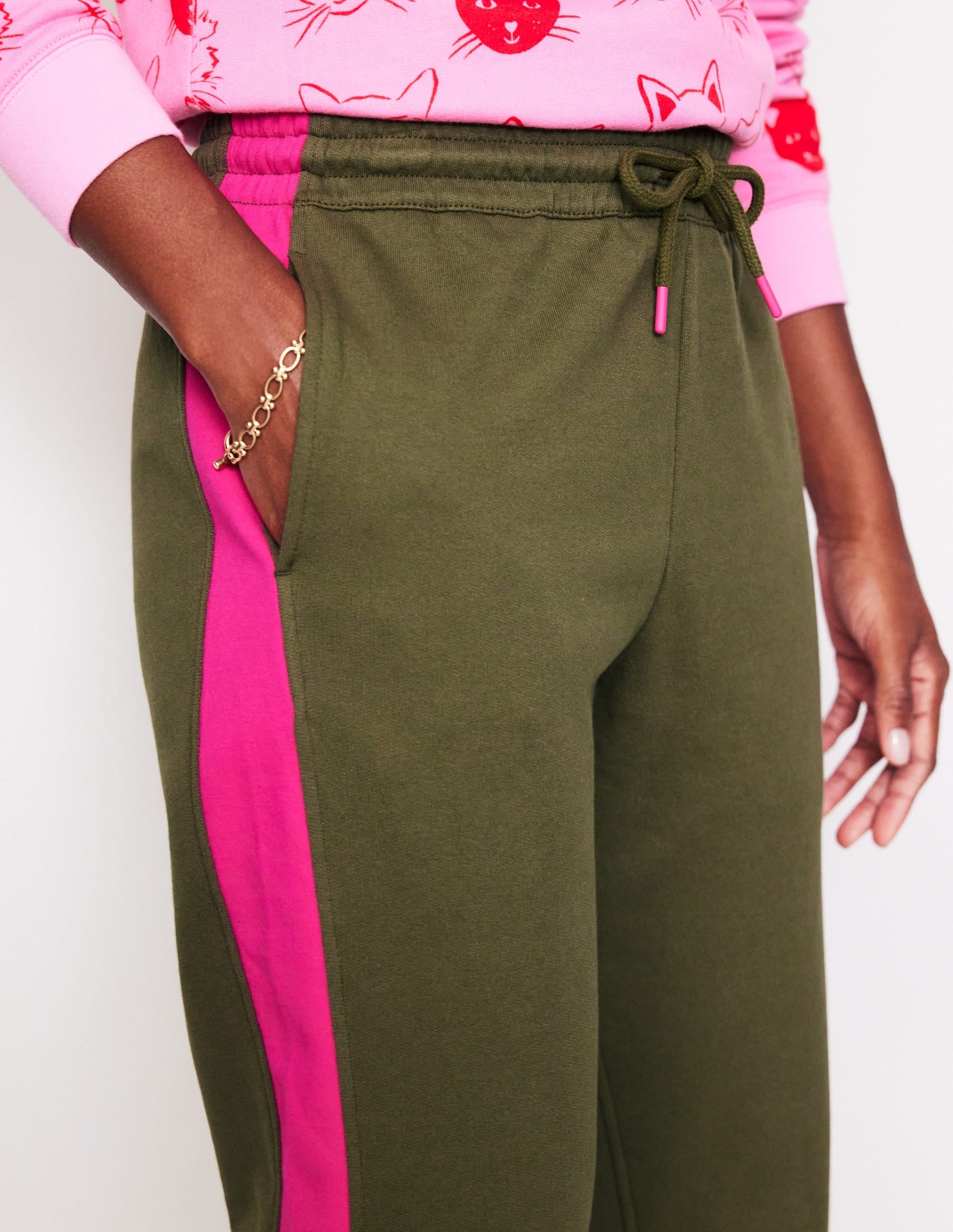 Side Panel Joggers-Khaki-2
