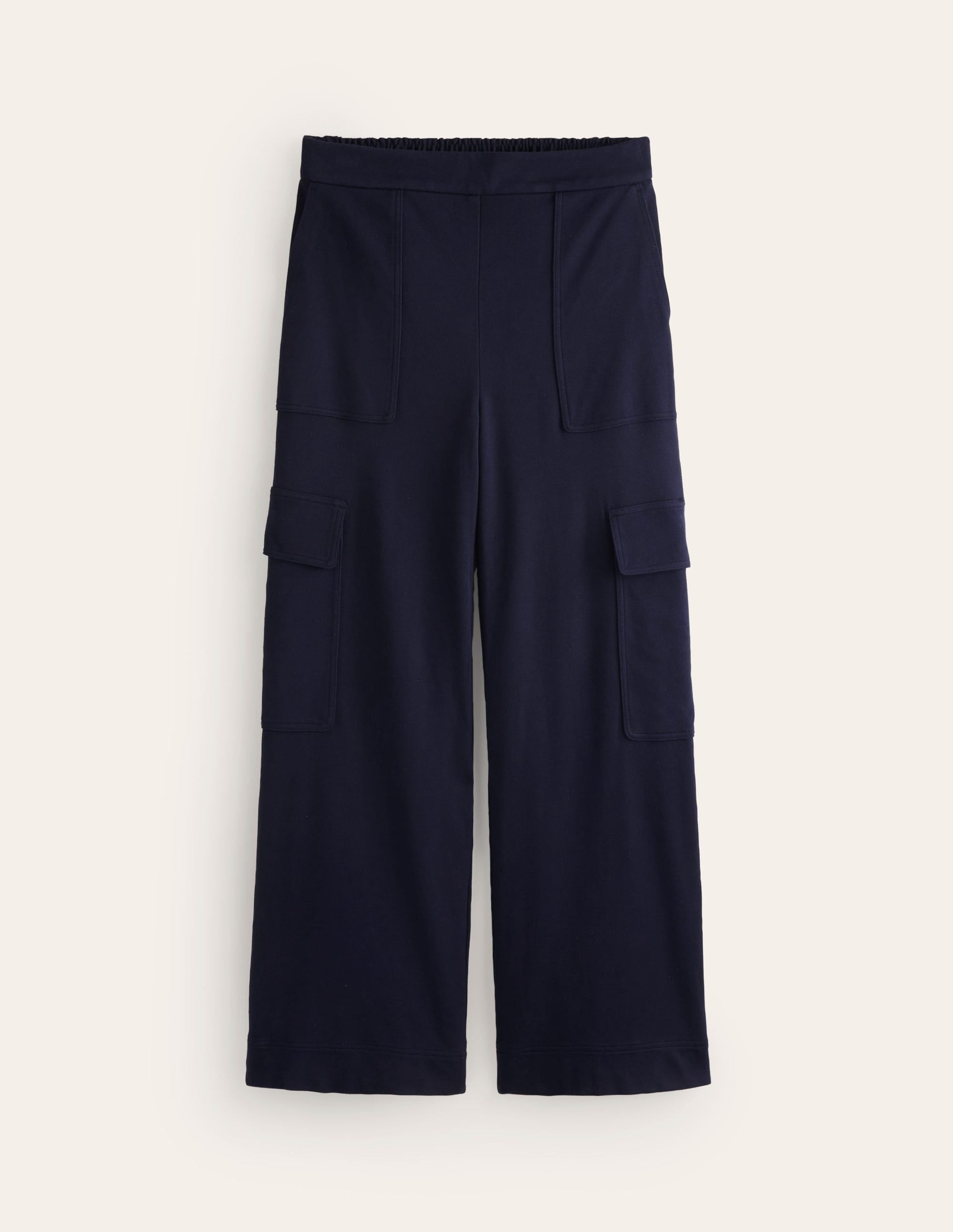 Ponte Twill Pull-on Trousers-Navy-6