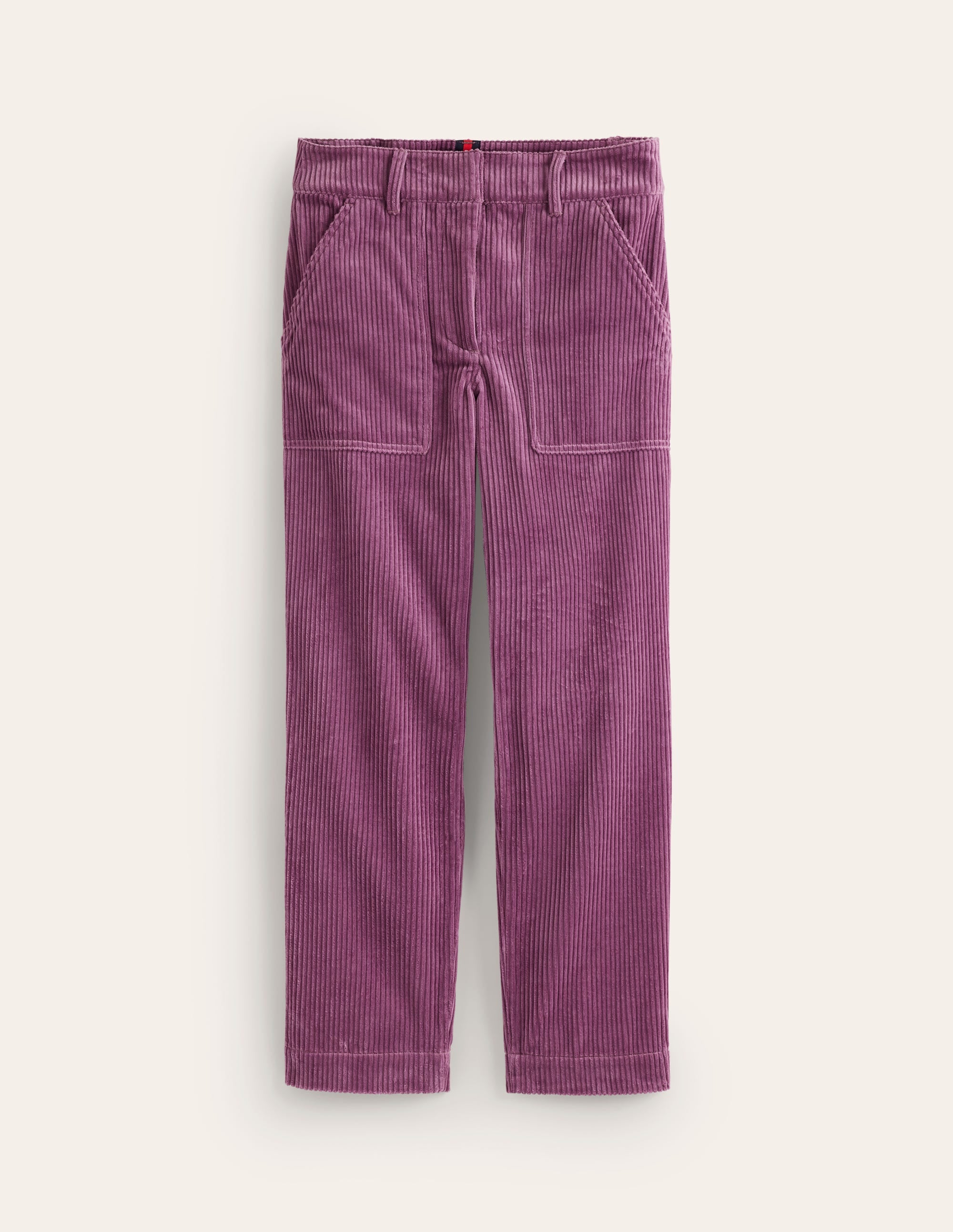 Tapered Cord Cargo Trousers-Purple Thistle - Image 6