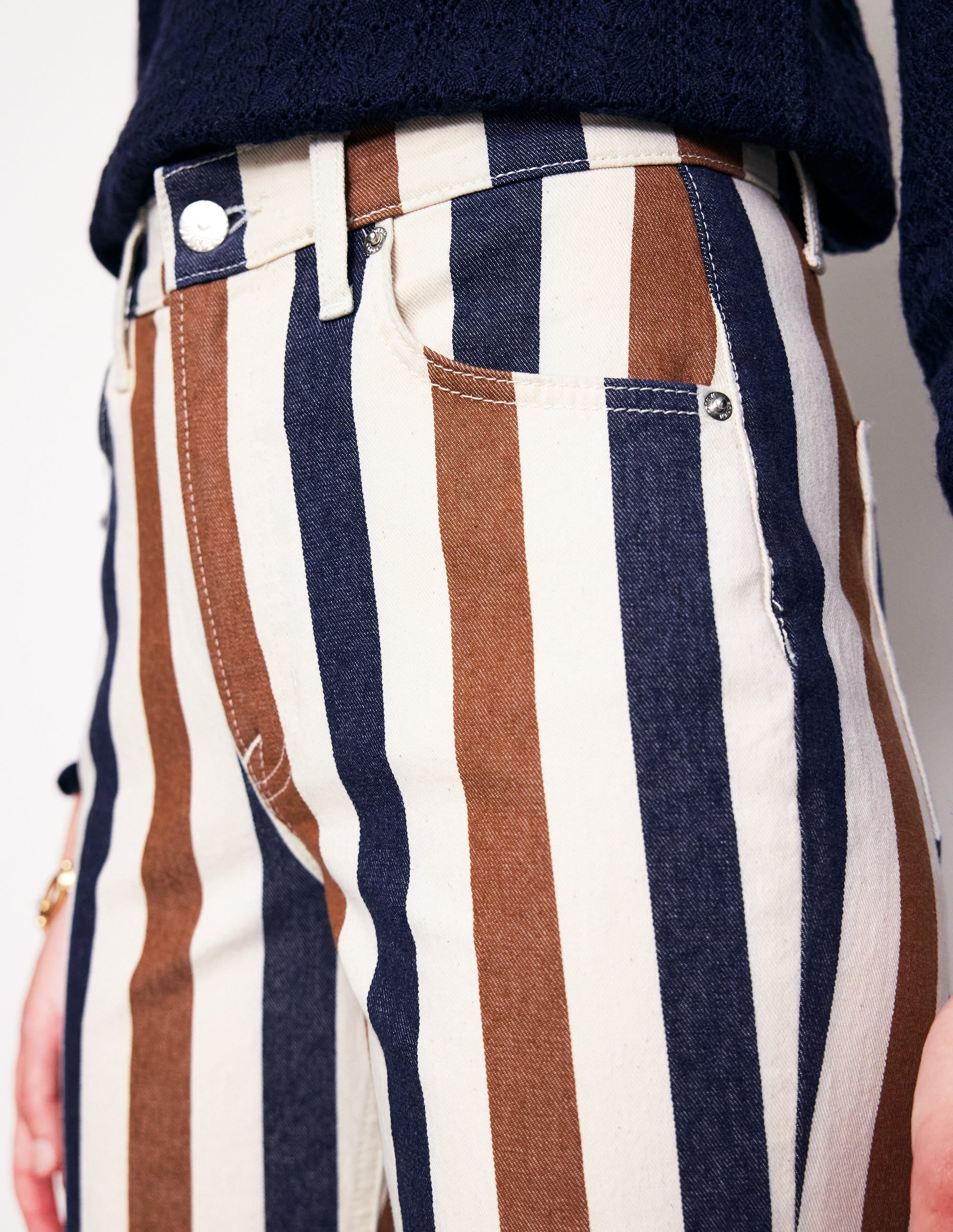Striped Jeans-Tan Stripe - Image 5