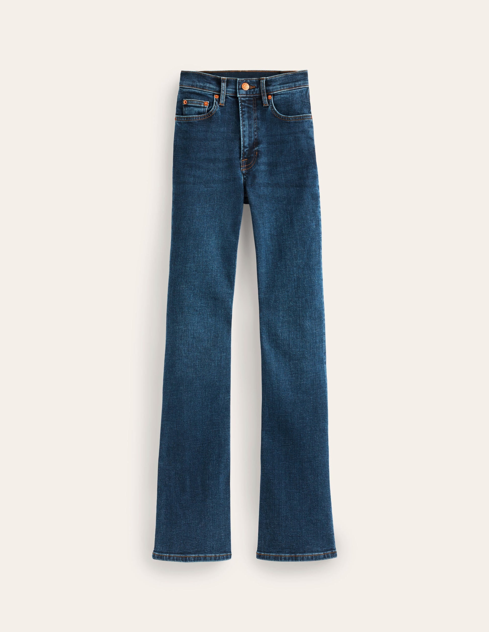 High Rise Slim Flare Jeans-Indigo Rinse-6