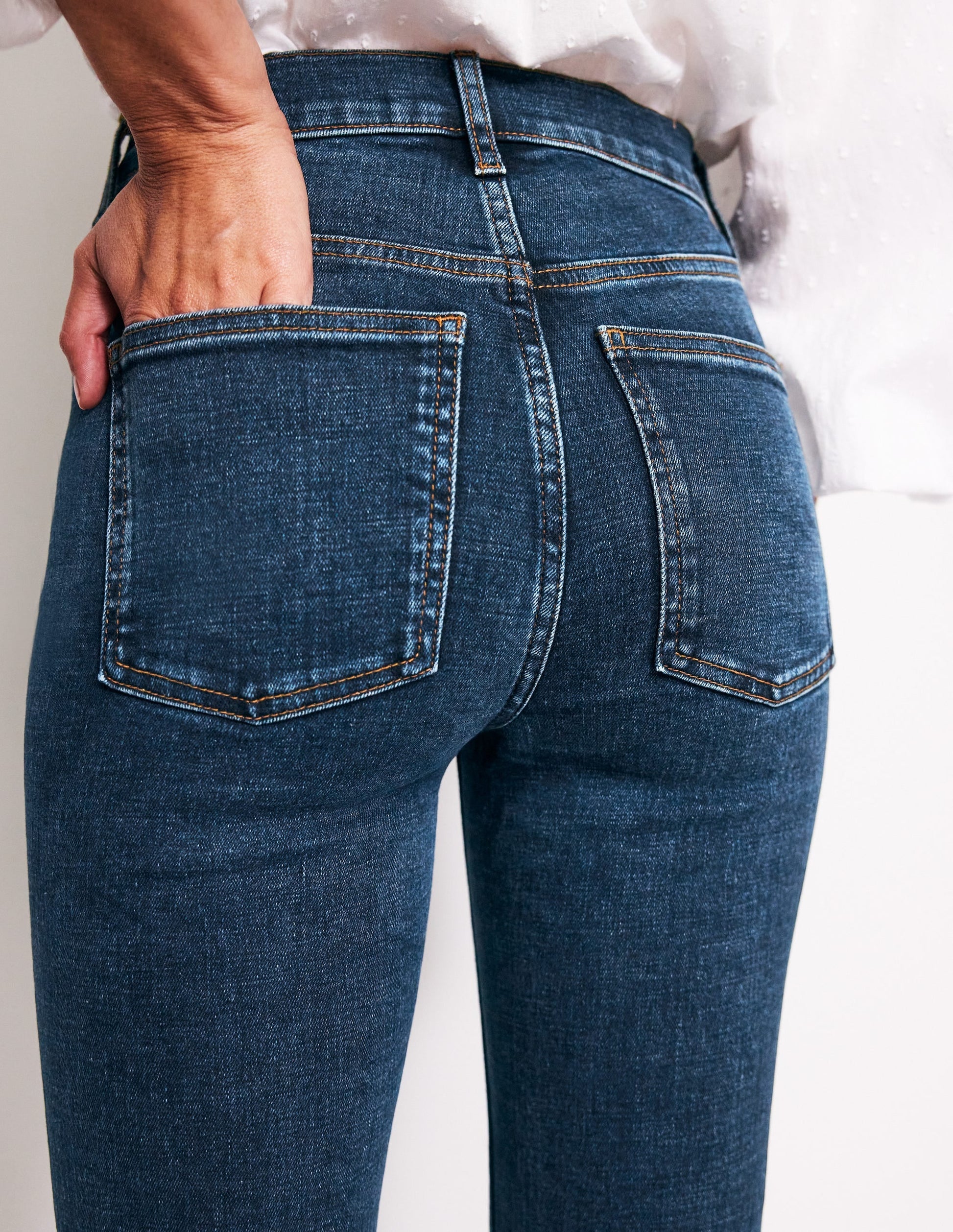 High Rise Slim Flare Jeans-Indigo Rinse-2