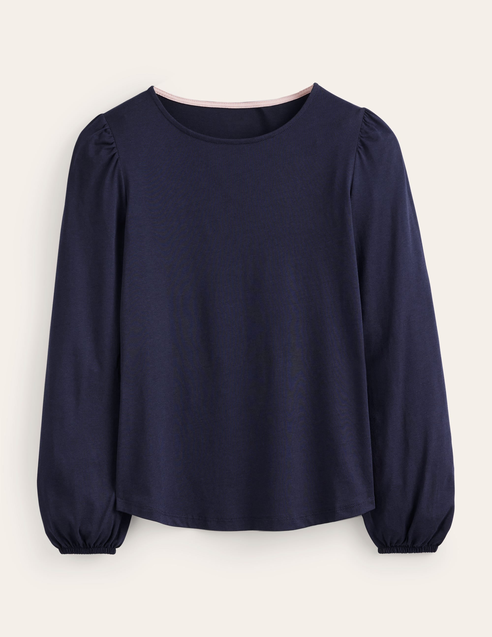 Supersoft Long Sleeve Top-Navy - Image 5