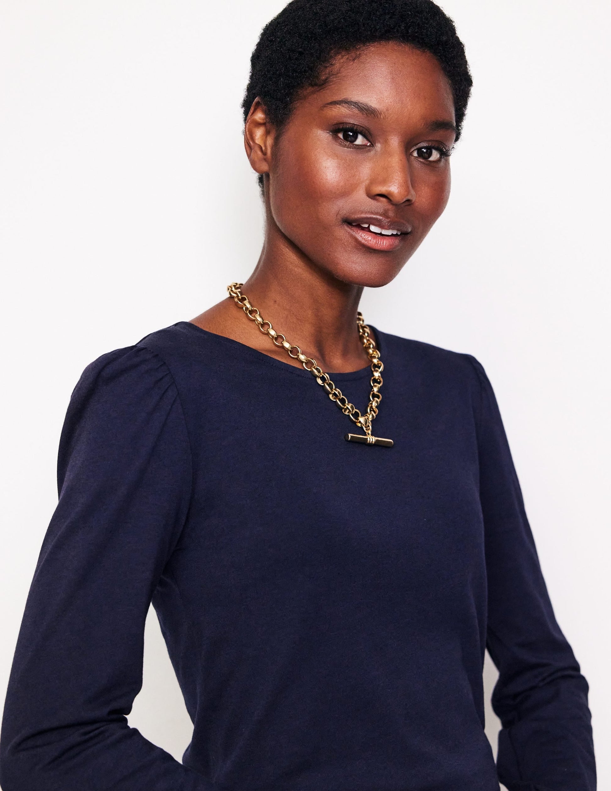 Supersoft Long Sleeve Top-Navy-1