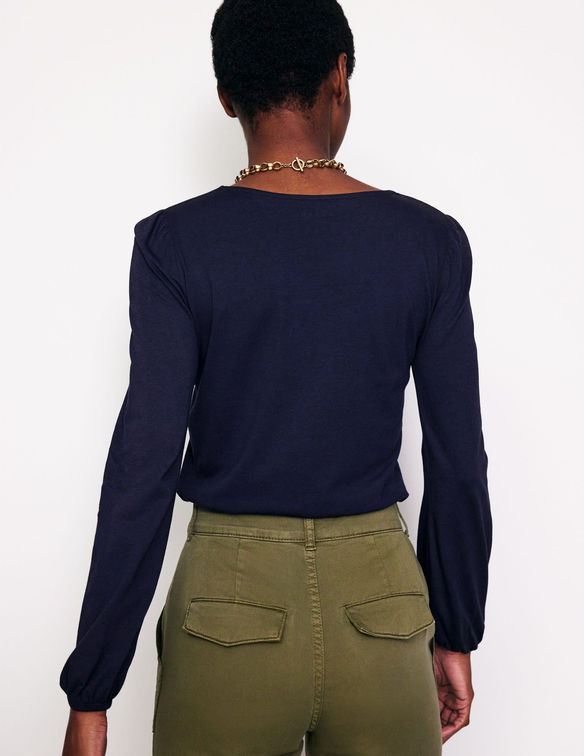 Supersoft Long Sleeve Top-Navy-4