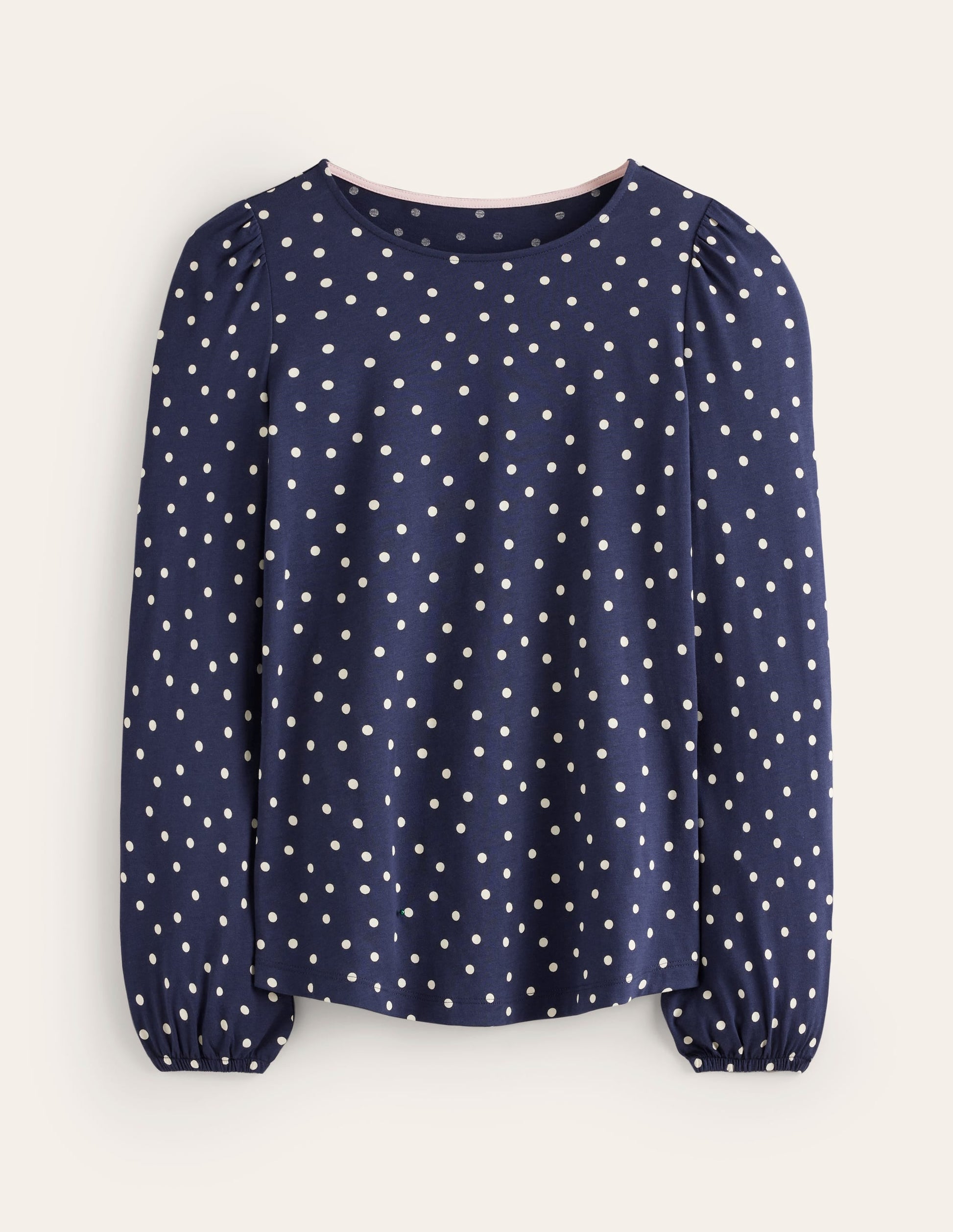 Supersoft Long Sleeve Top-French Navy, Sparse Spot-5