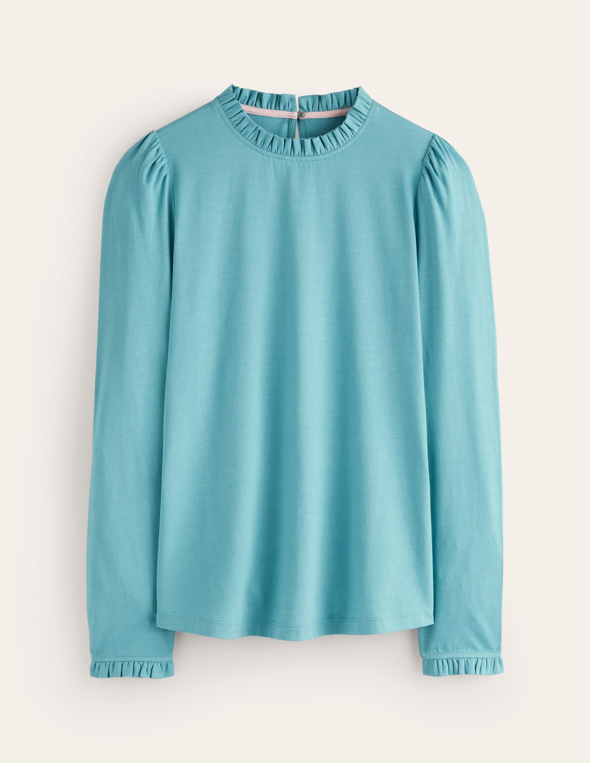 Supersoft Frill Detail Top-Blue Grass - Image 5