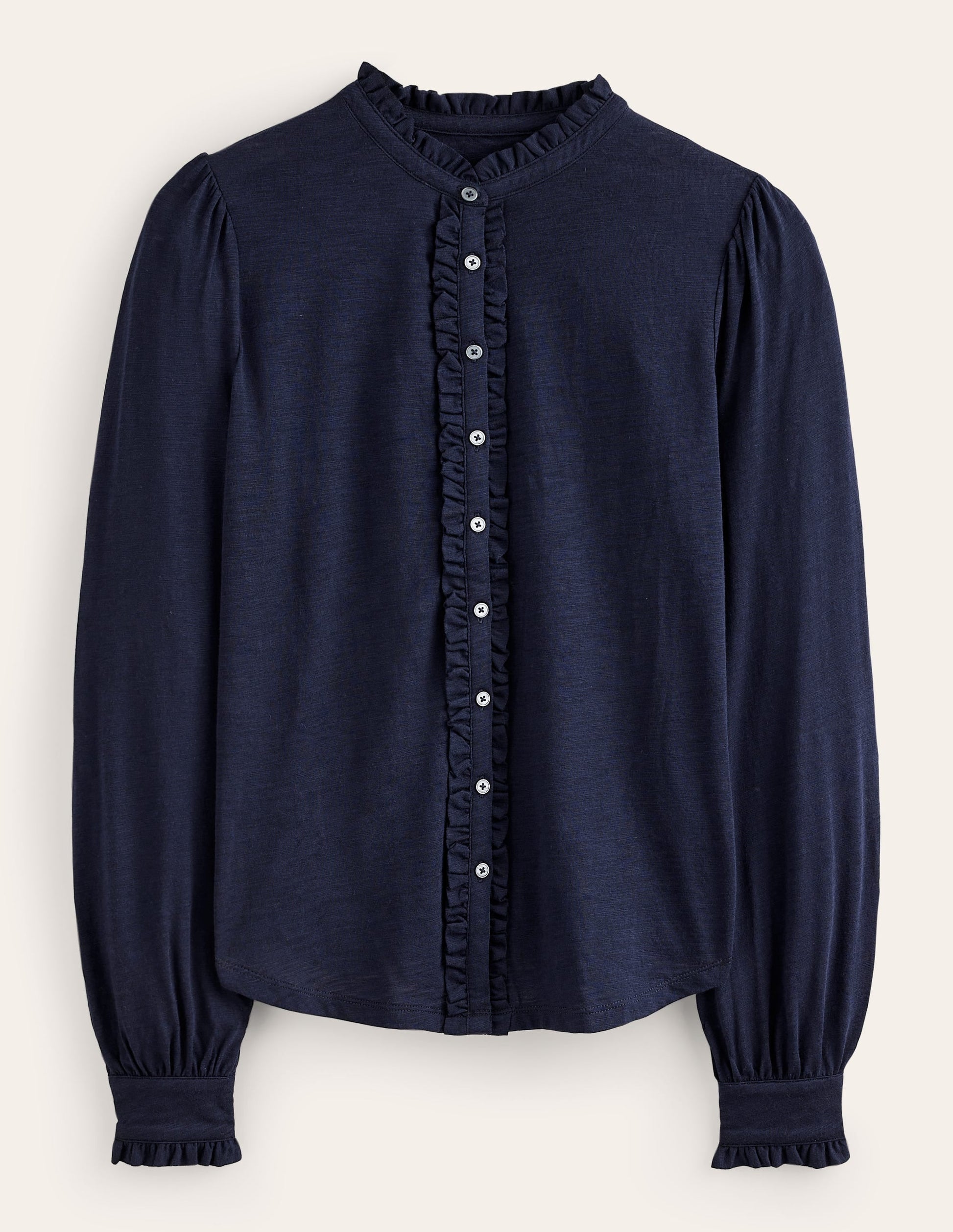 Caroline Jersey Shirt-Navy-5