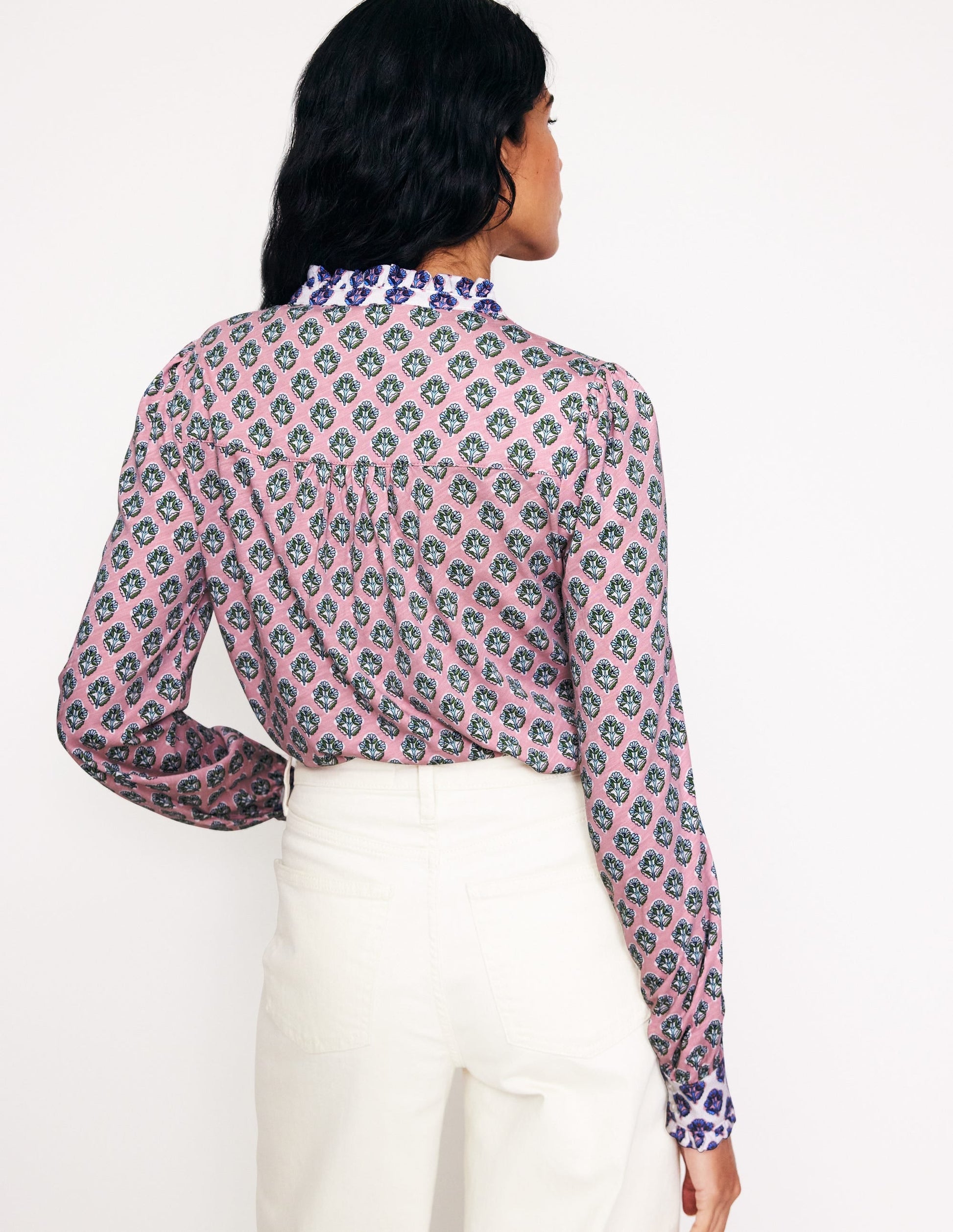 Caroline Jersey Shirt-Quartz, Pome Stamp-3