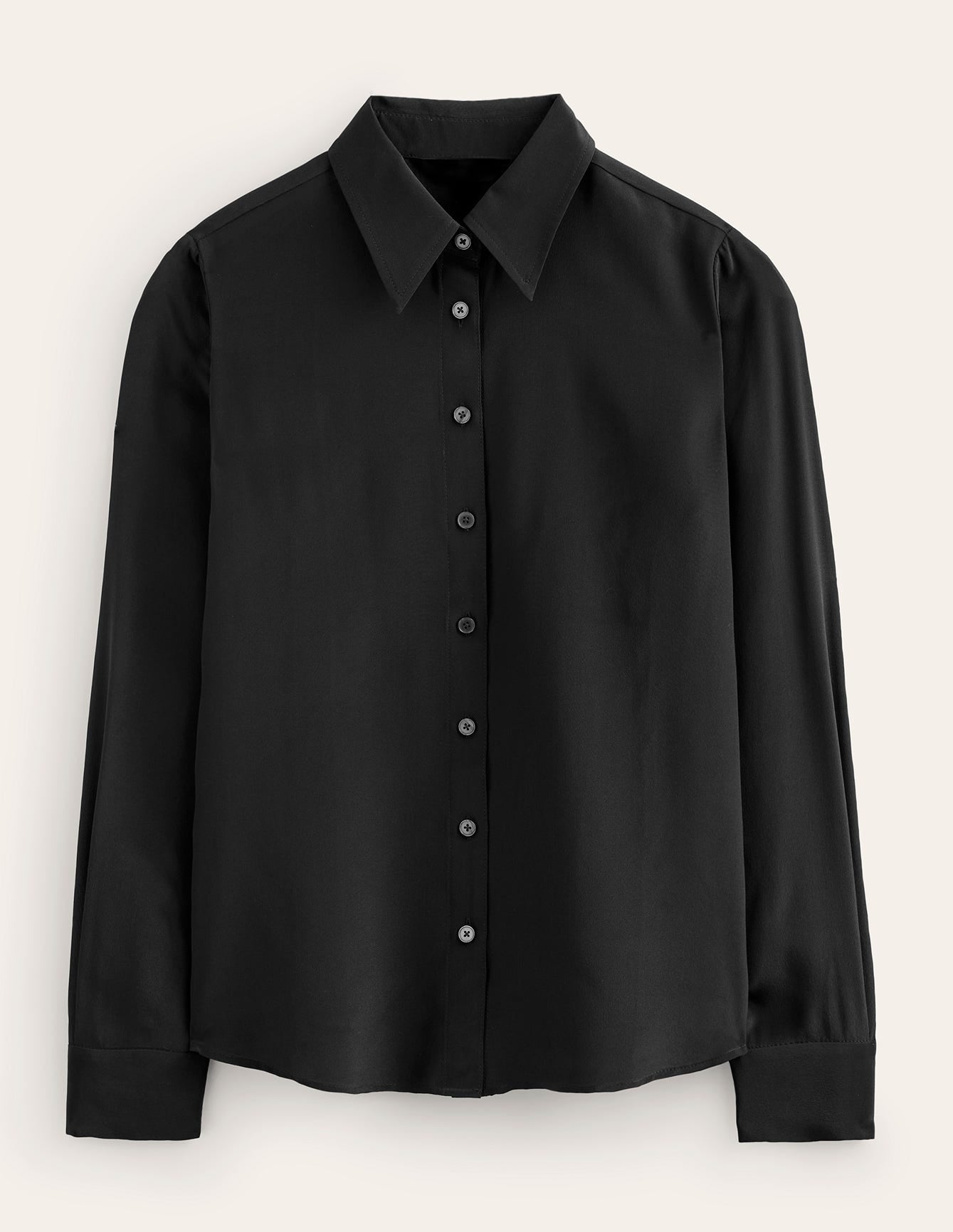 Sienna Silk Shirt-Black-5