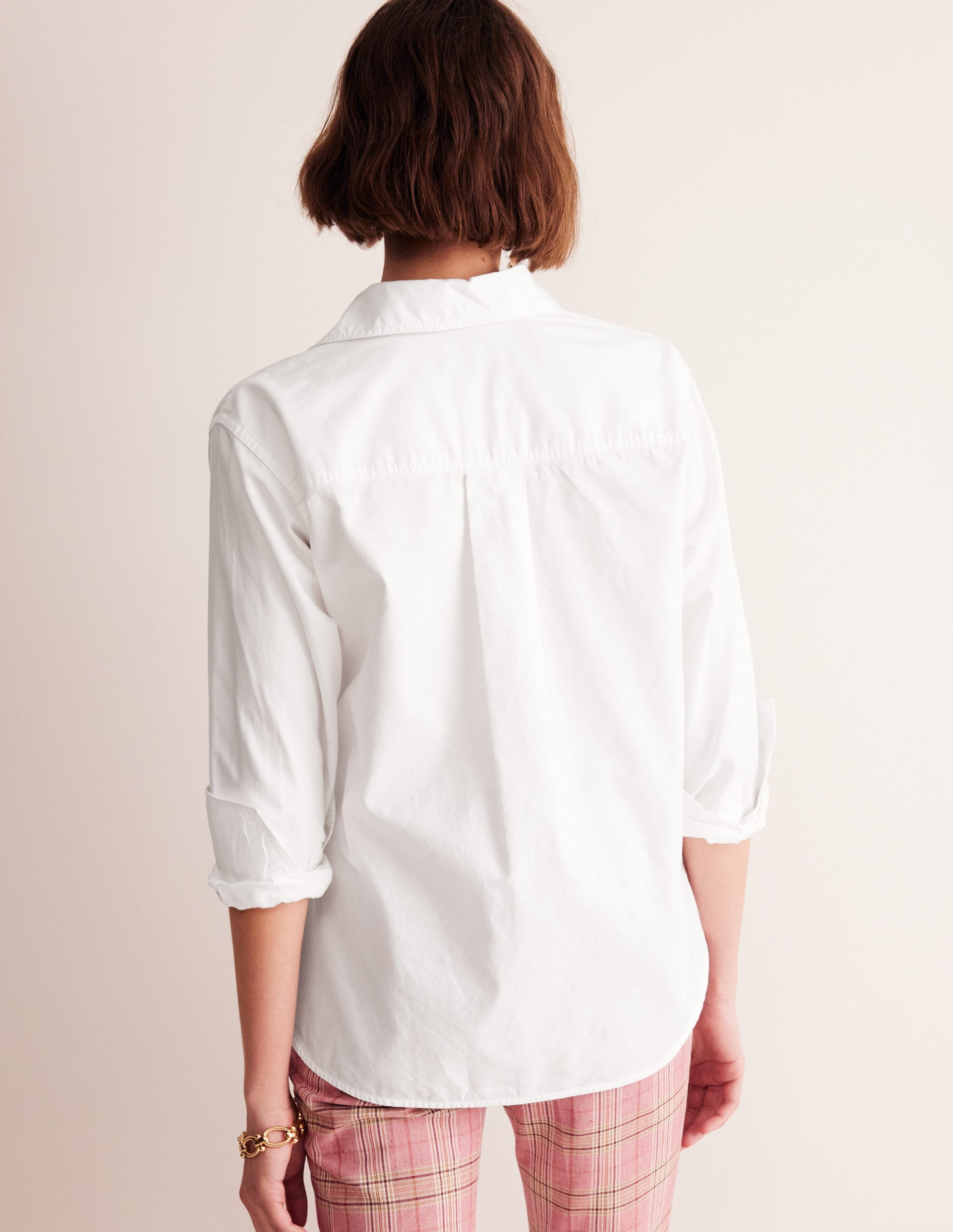 Connie Relaxed Cotton Shirt-White - Image 3