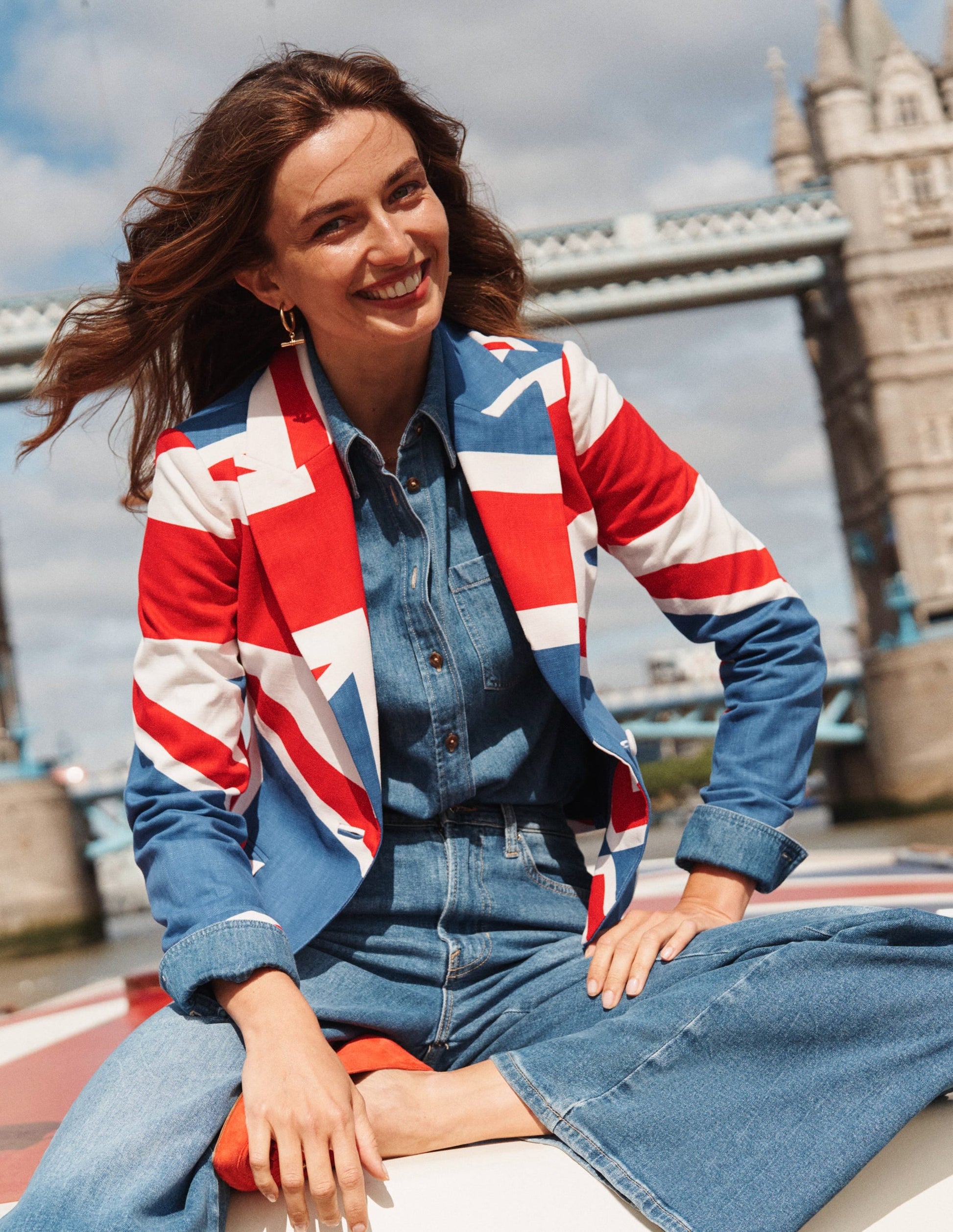 Fitted Printed Blazer-Union Jack-5