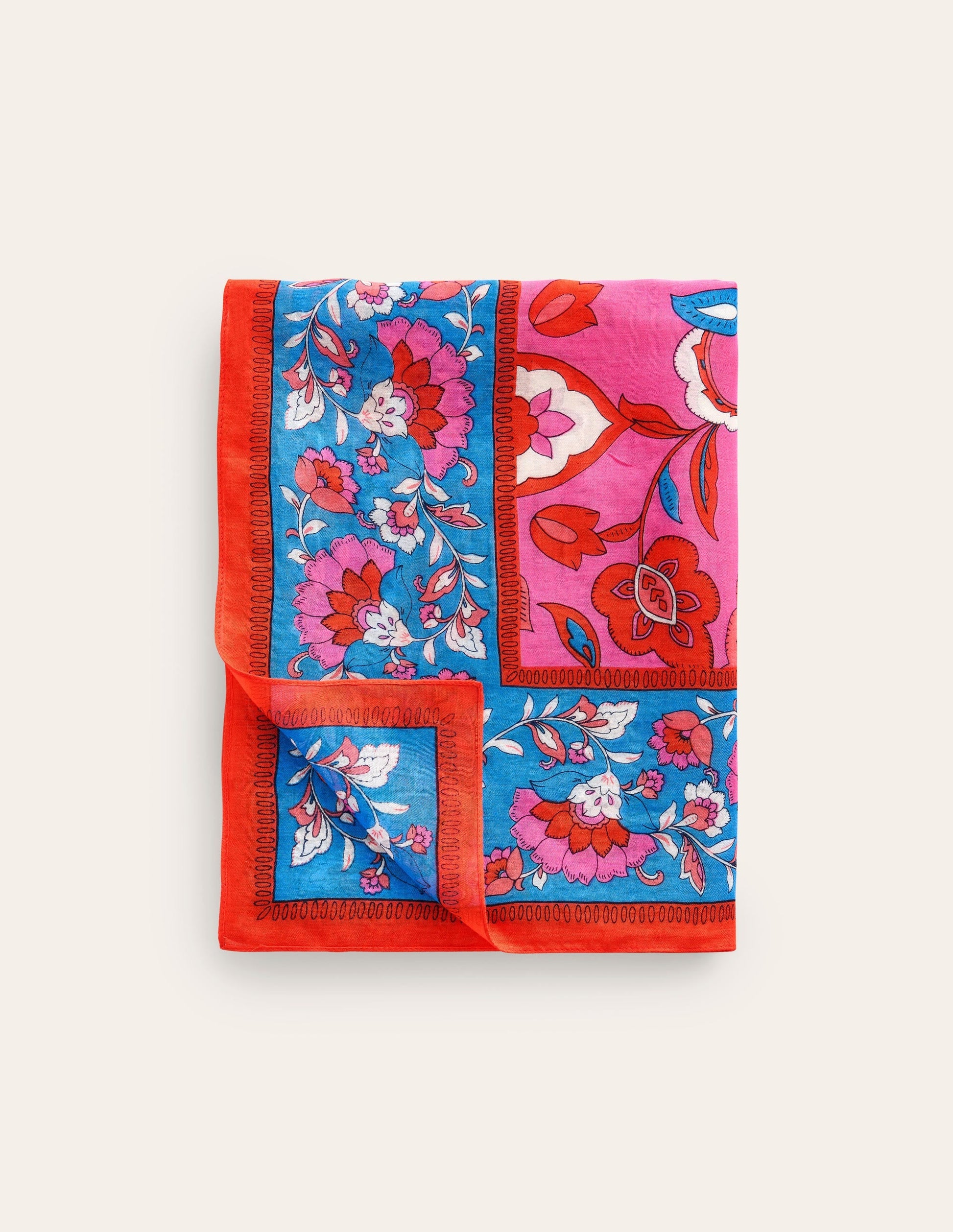 Printed Sarong Scarf-Party Pink, Botanic Sprig-3