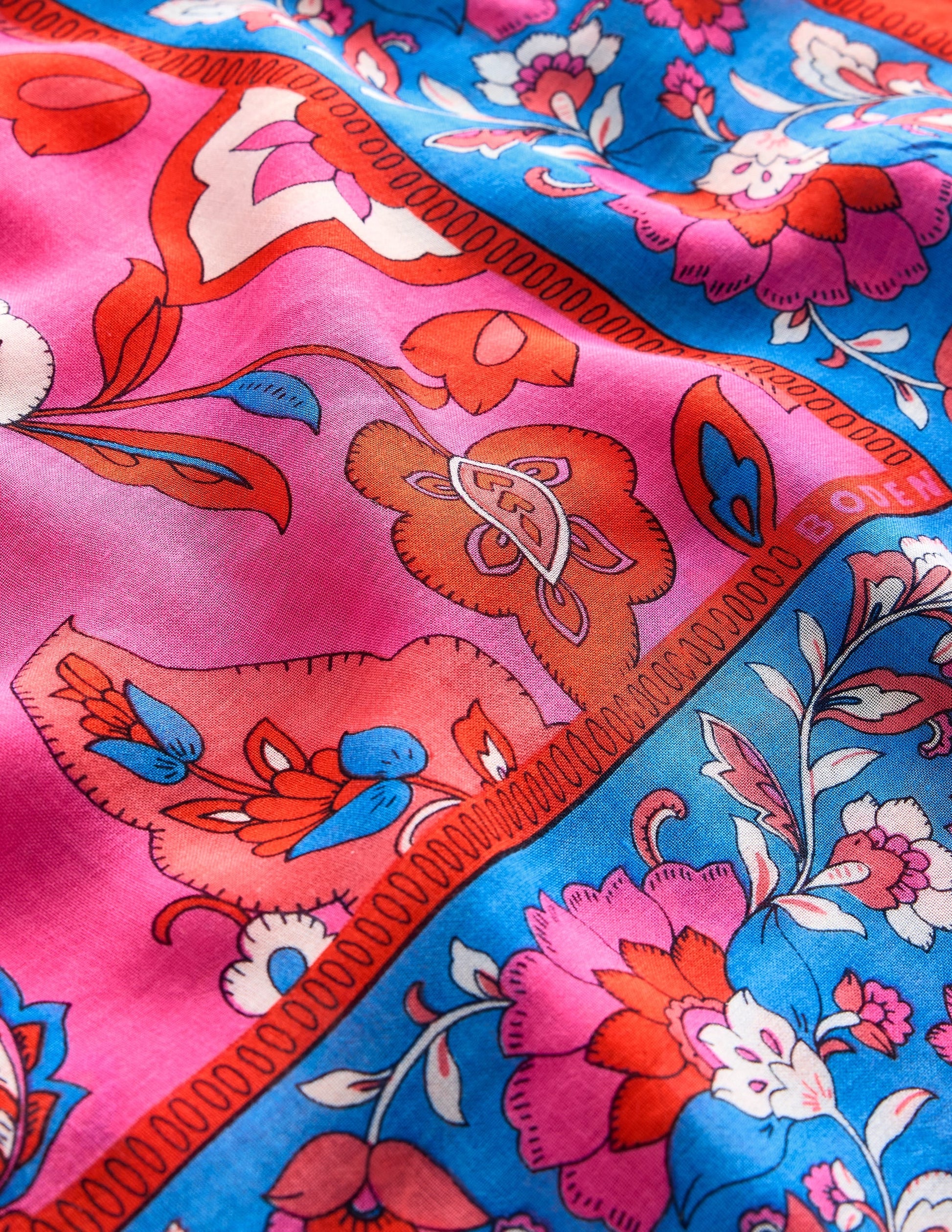 Printed Sarong Scarf-Party Pink, Botanic Sprig-4