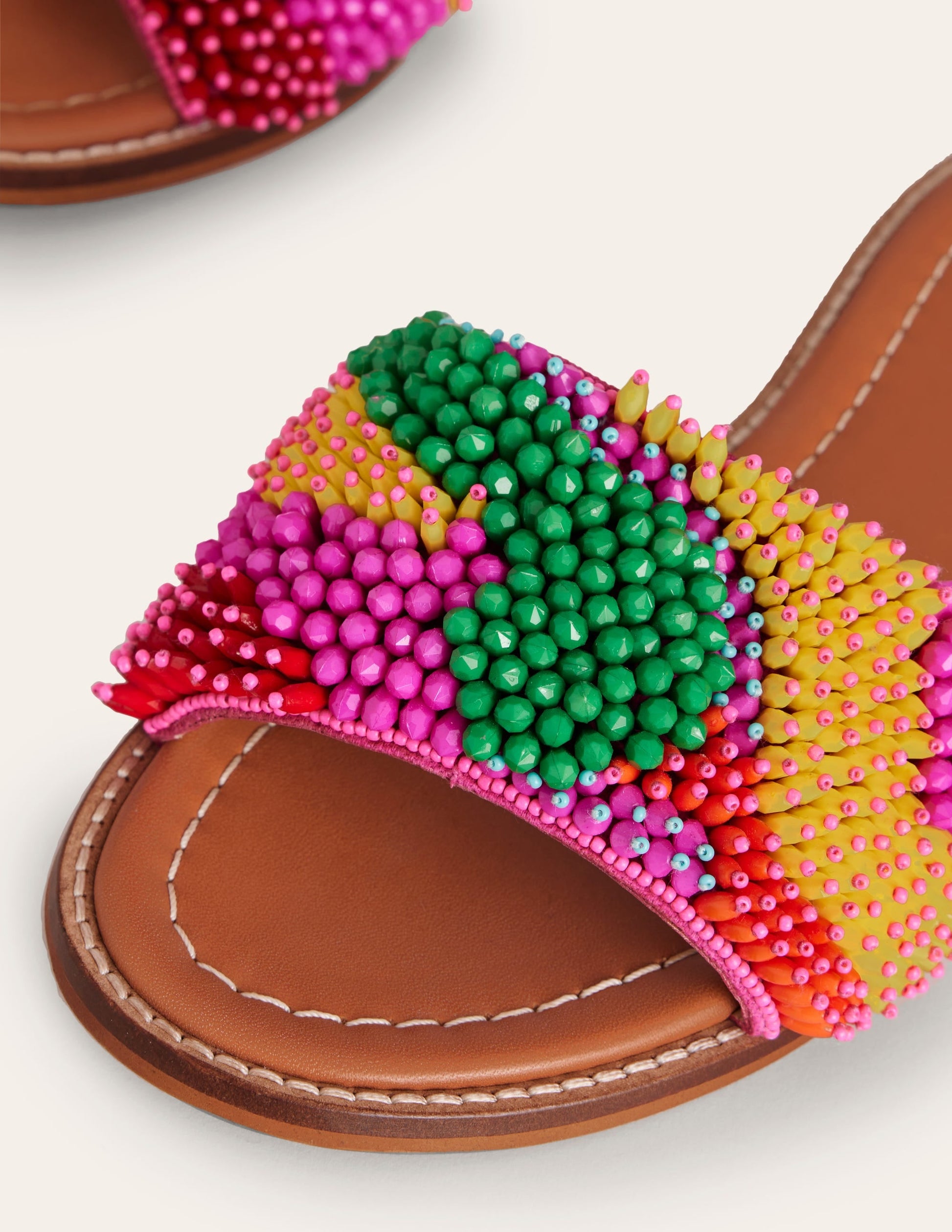 Multi Bead Flat Sandal-Multi-4