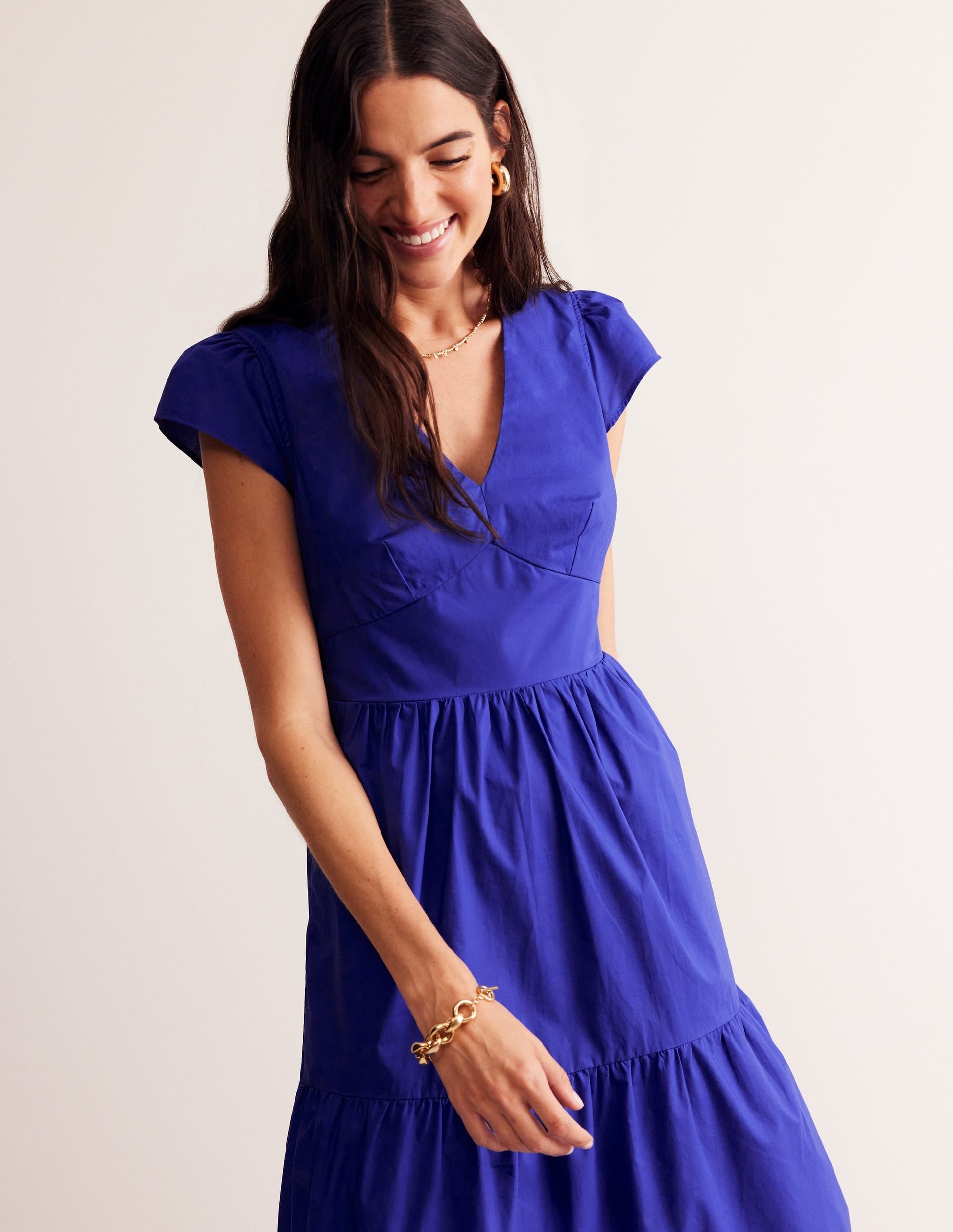 May Cotton Midi Tea Dress-Surf The Web-1