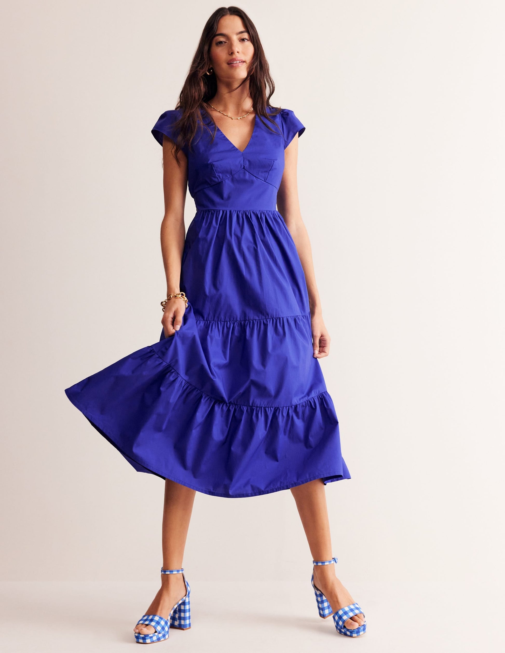 May Cotton Midi Tea Dress-Surf The Web-4