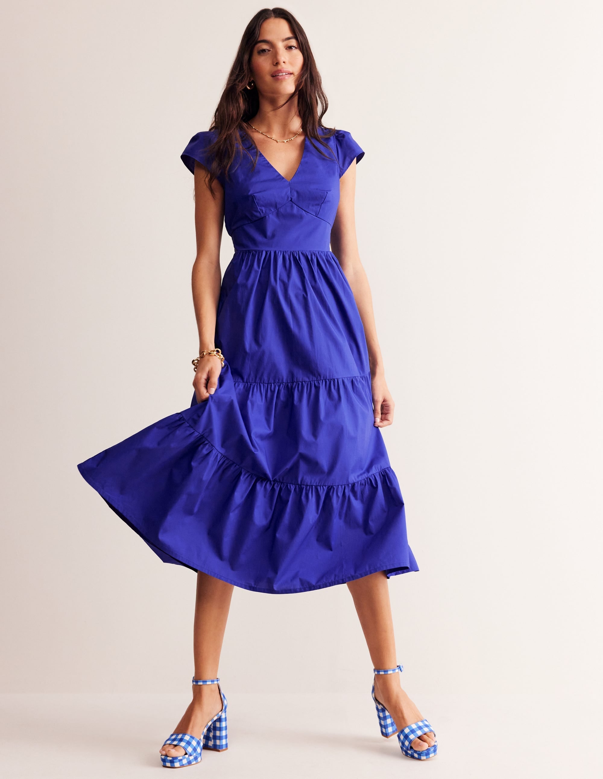 May Cotton Midi Tea Dress-Surf The Web - Image 4