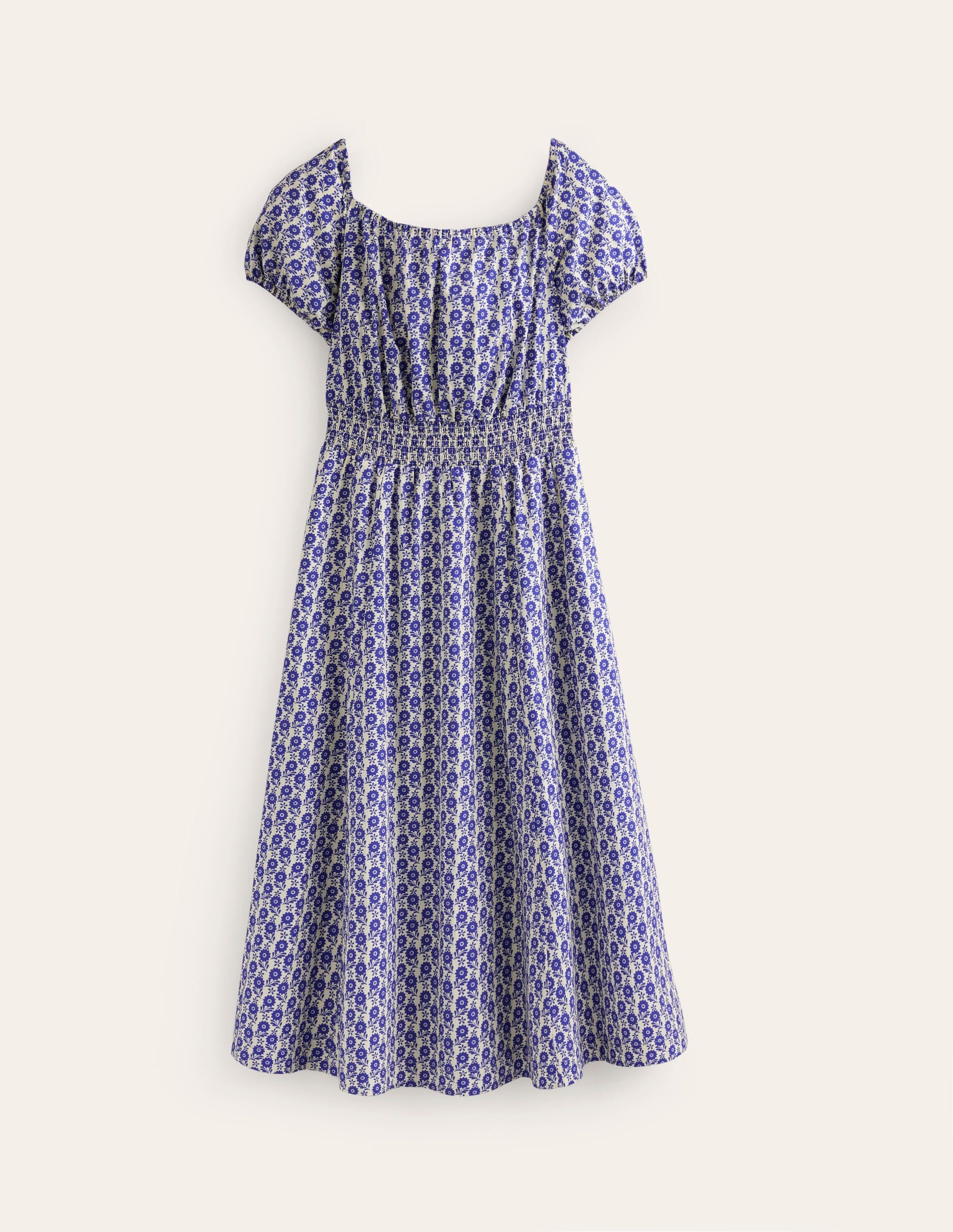 Amber Cotton Midi Dress-Surf The Web, Bloom Sprig-6