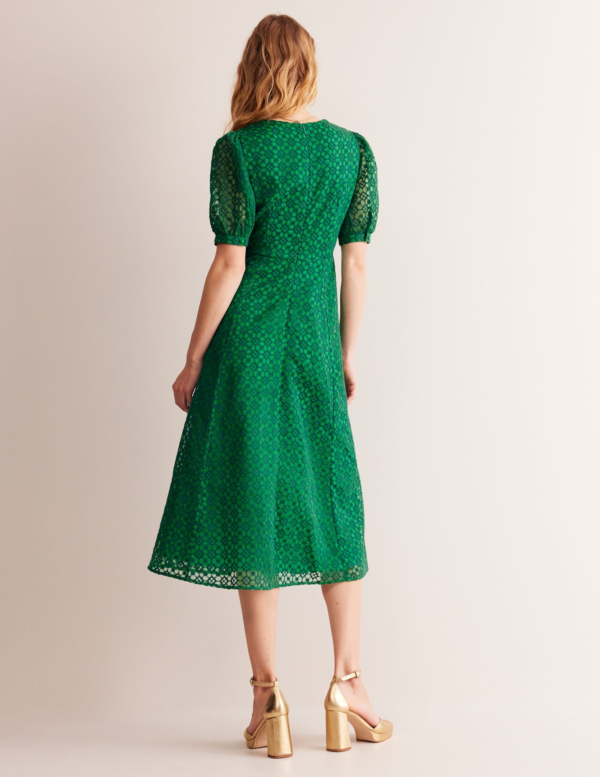 Organza Occasion Dress-Green Tambourine - Image 3