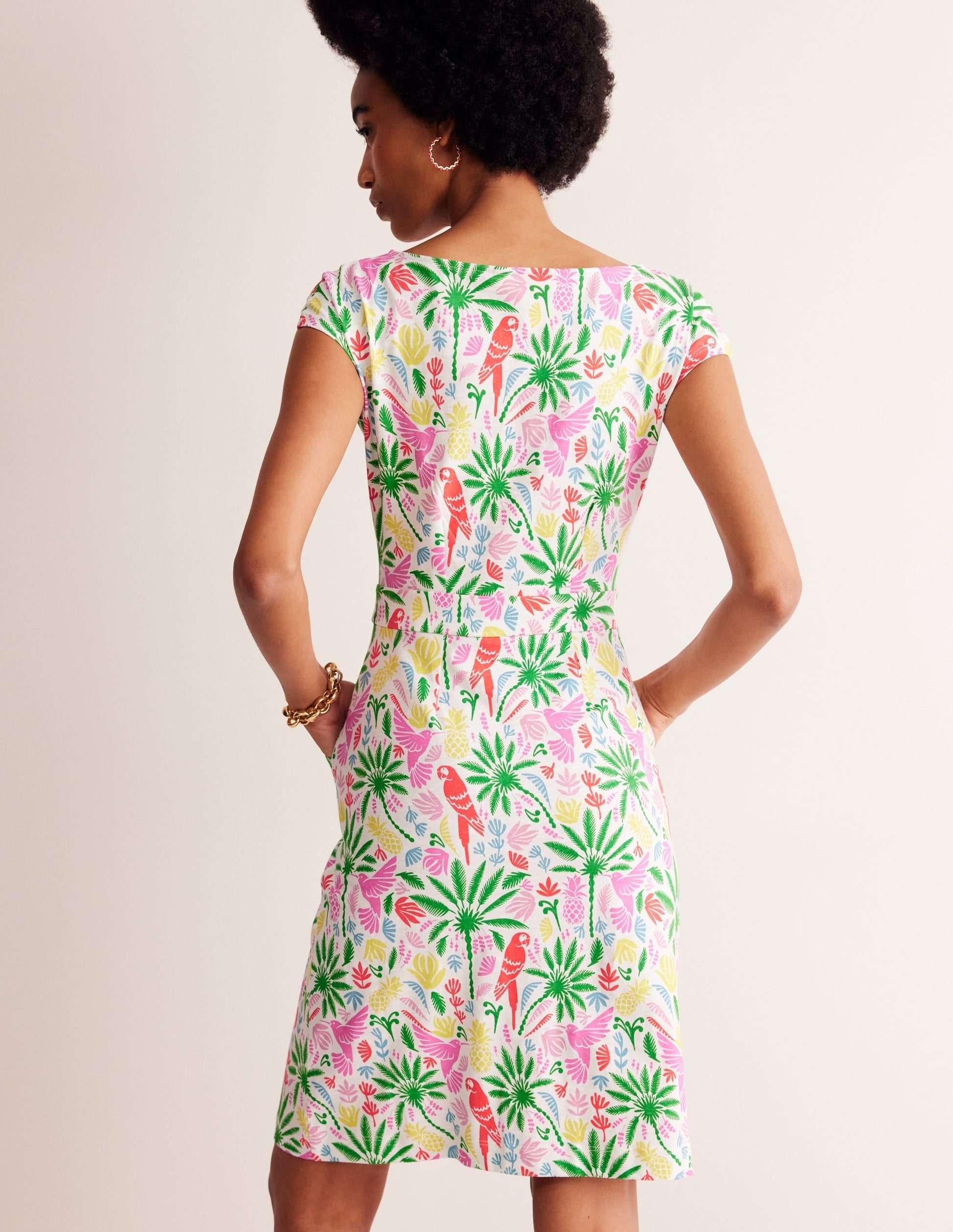 Florrie Jersey Dress-Multi, Tropical Paradise-3