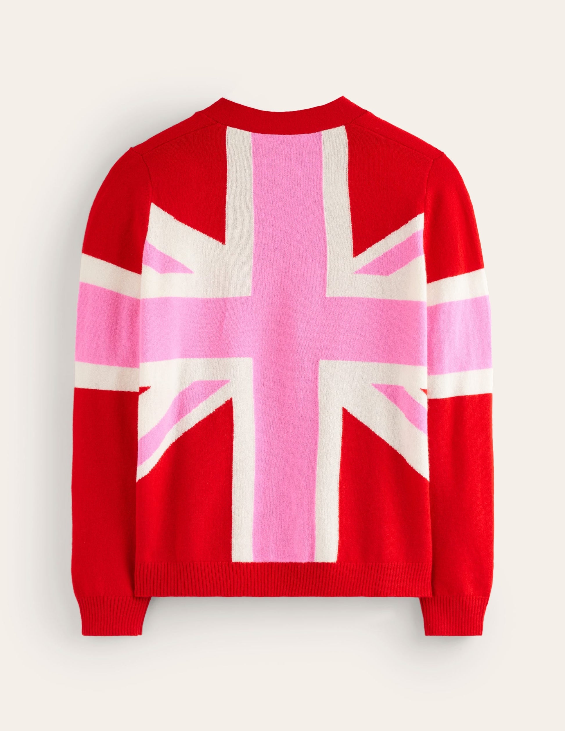Marianne Cashmere Cardigan-Cherry Blossom Pink Union Jack-9