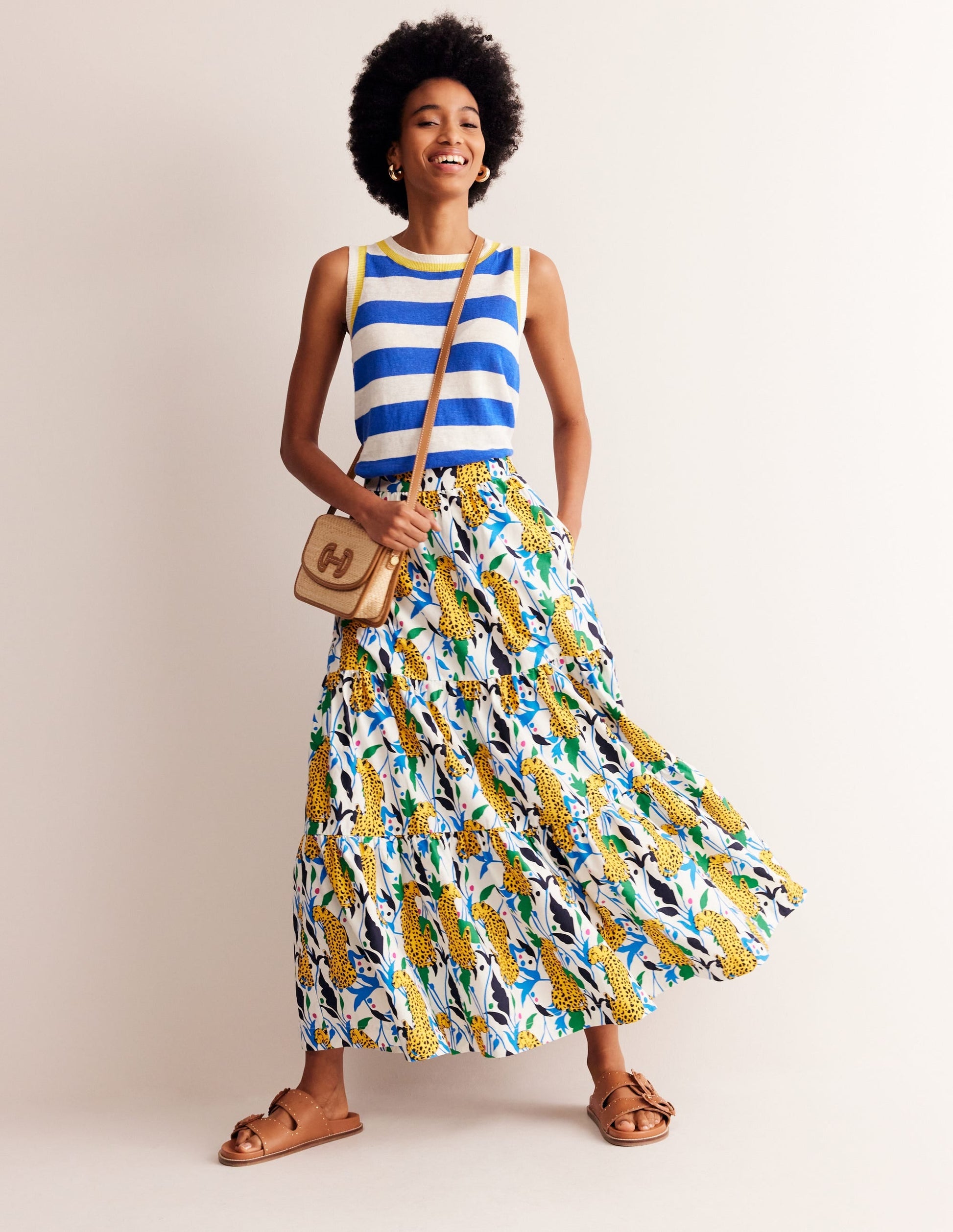 Lorna Tiered Maxi Skirt-Multi, Leopard Vine-1