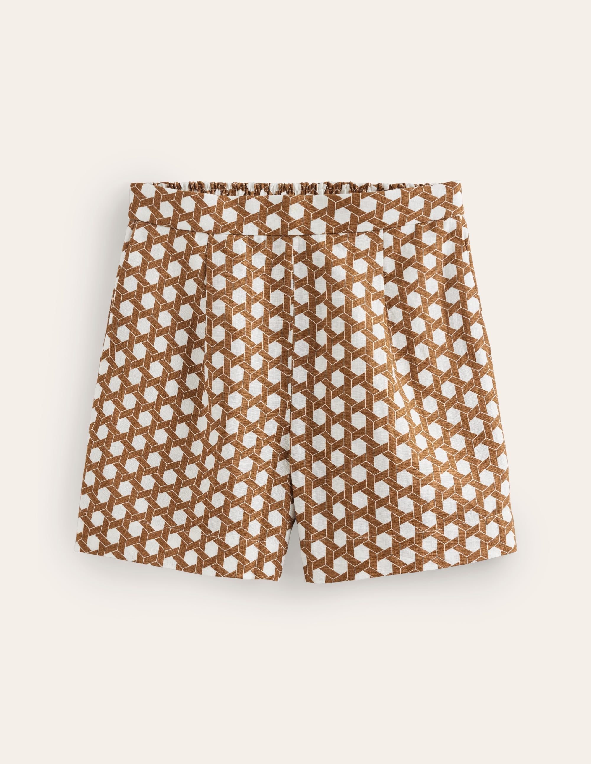 Hampstead Linen Shorts-Rubber, Honeycomb Geo - Image 5