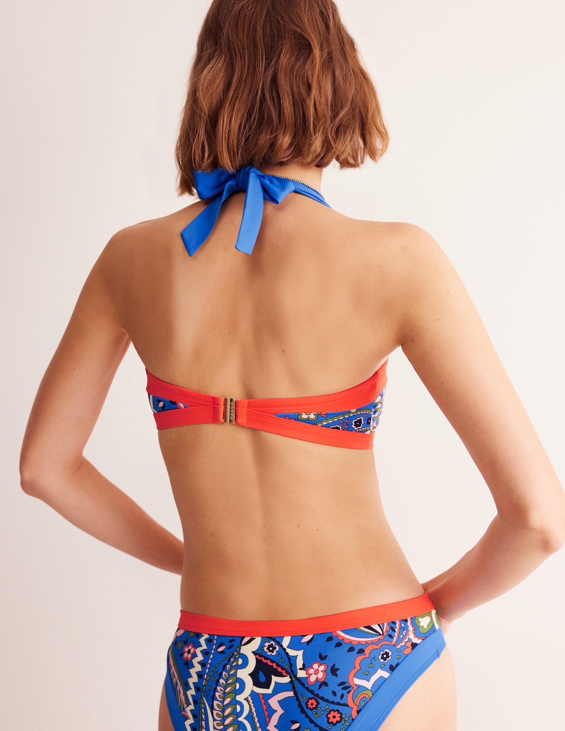 Santorini Bikini Top-Blue, Foliage Paisley-3