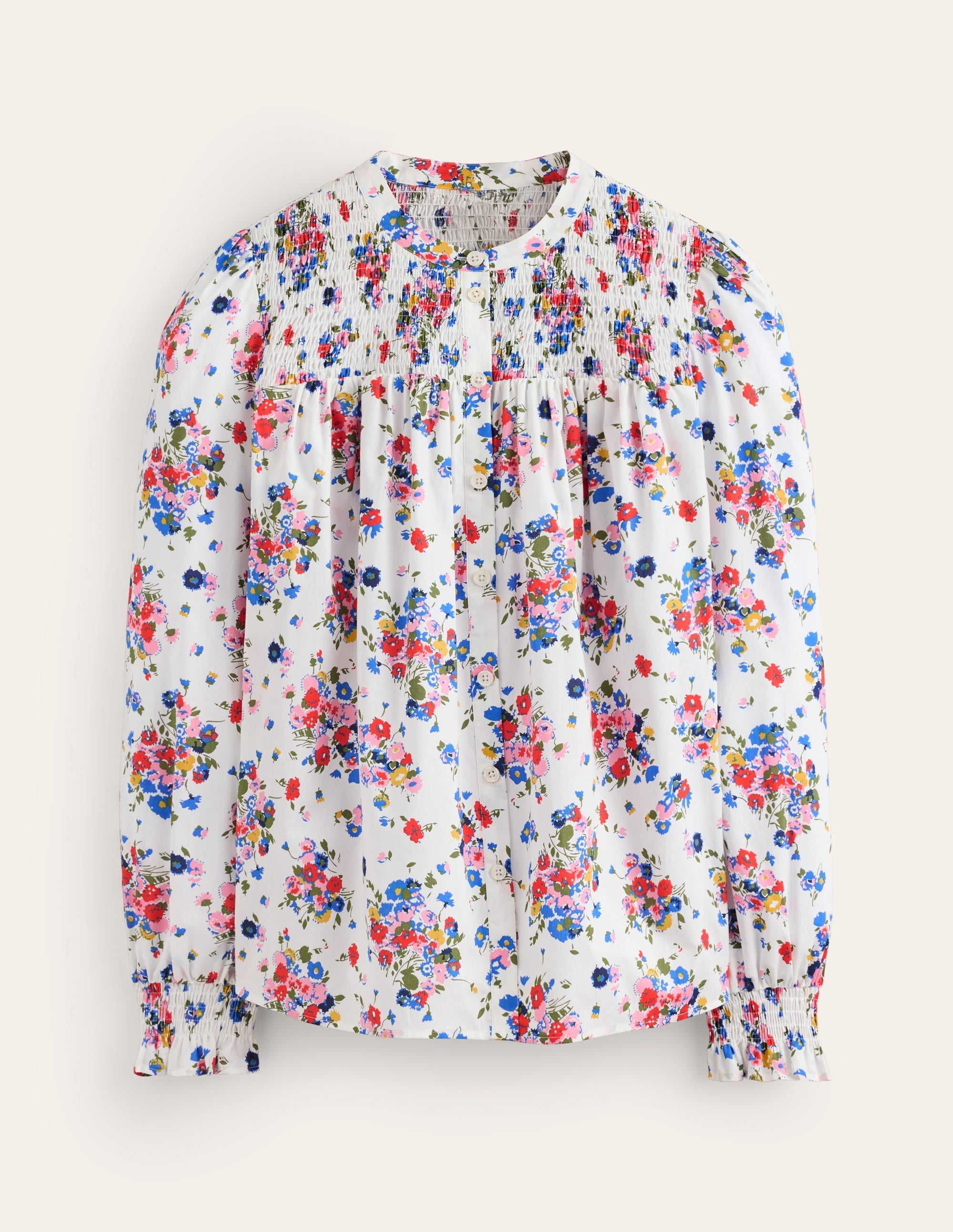 Helena Cotton Blouse-Ivory, Wild Cluster - Image 5