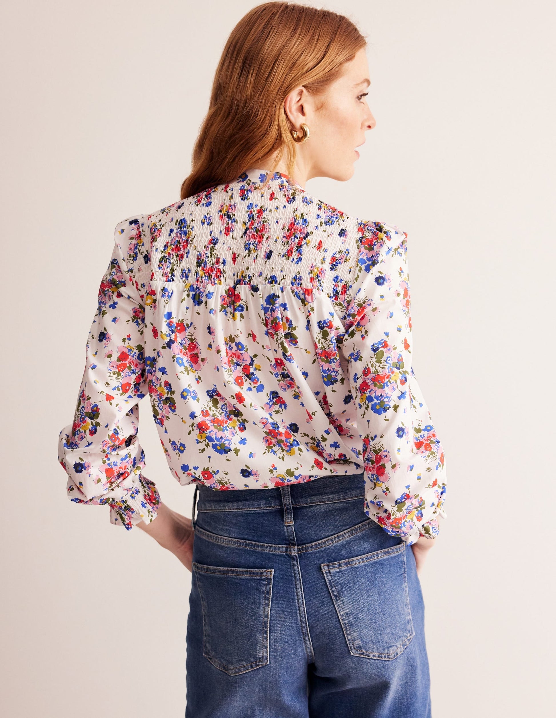 Helena Cotton Blouse-Ivory, Wild Cluster-3