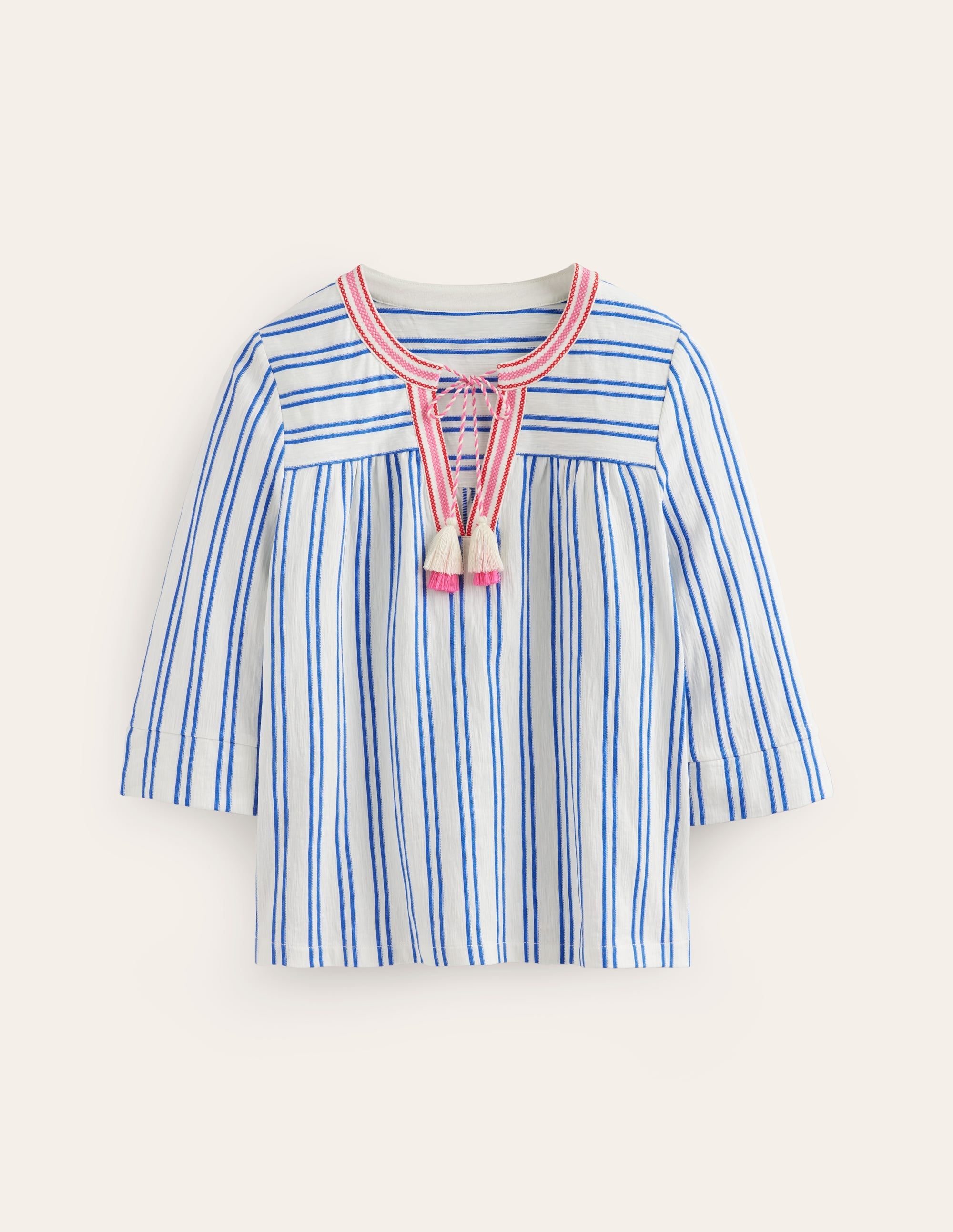 Blouson Sleeve Top-Mariner Blue Stripe - Image 5