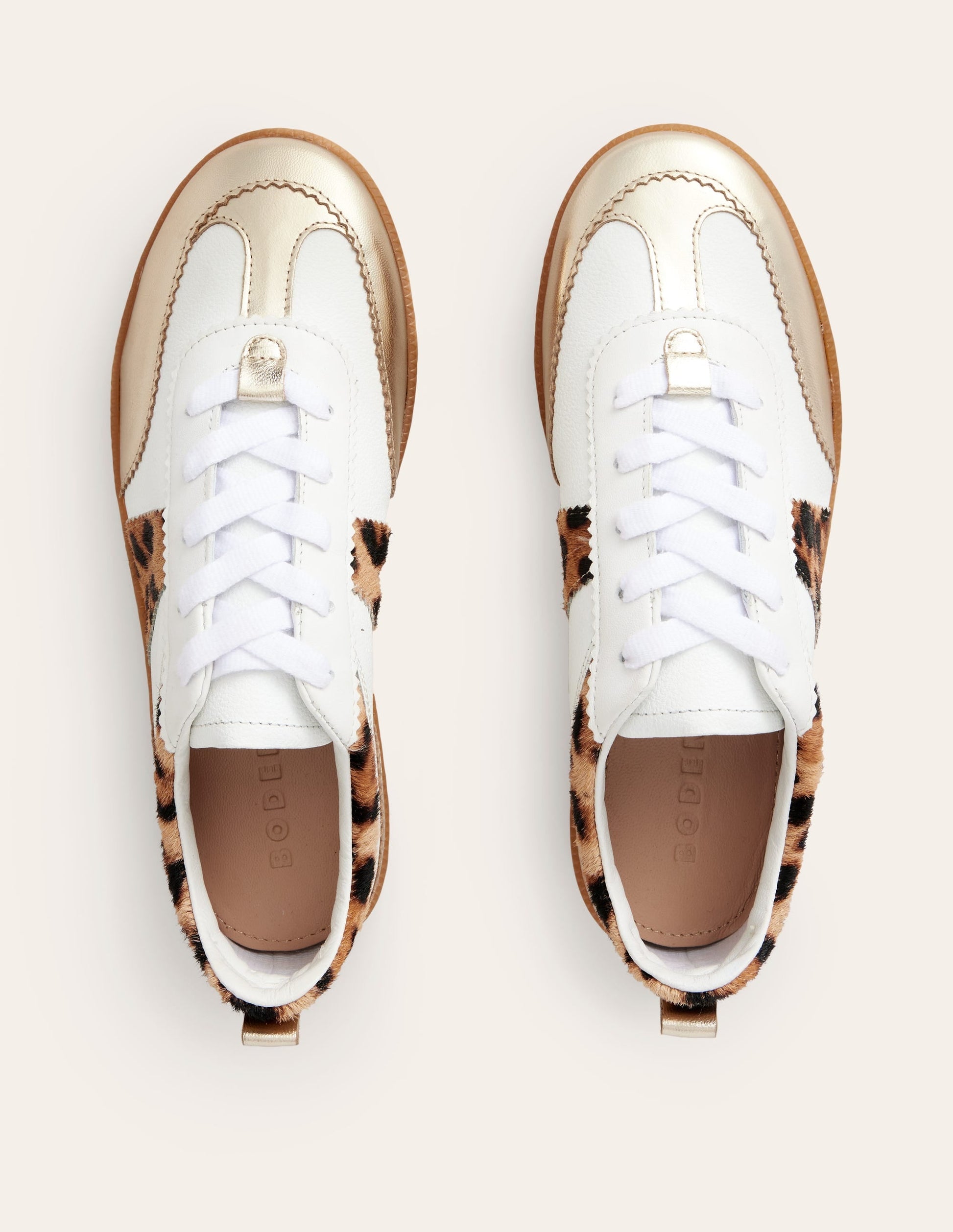 Erin Retro Tennis Trainers-Off White/ Classic Leopard-5