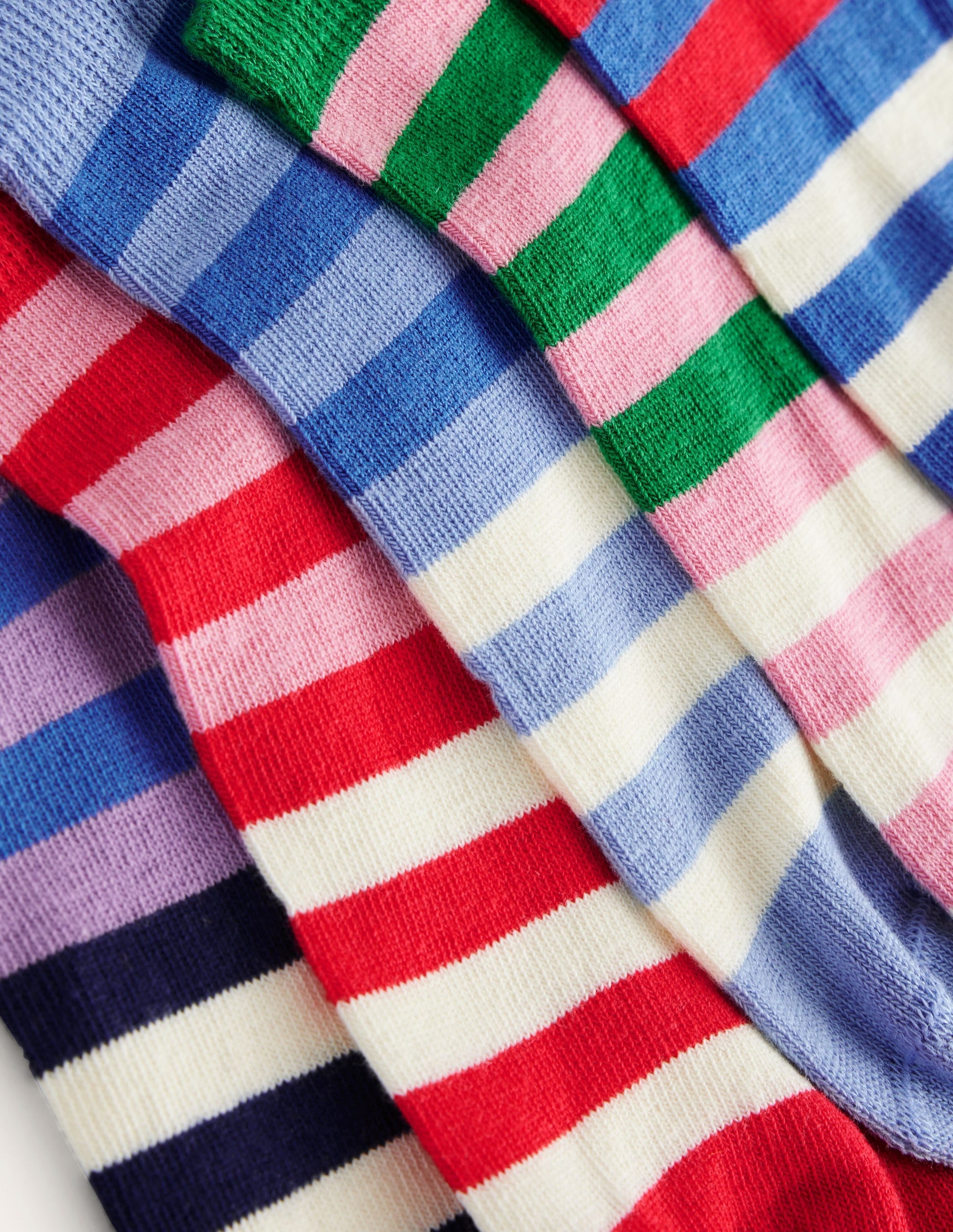 5 Pack Trainer Socks-Multi Colourblock Stripe-2