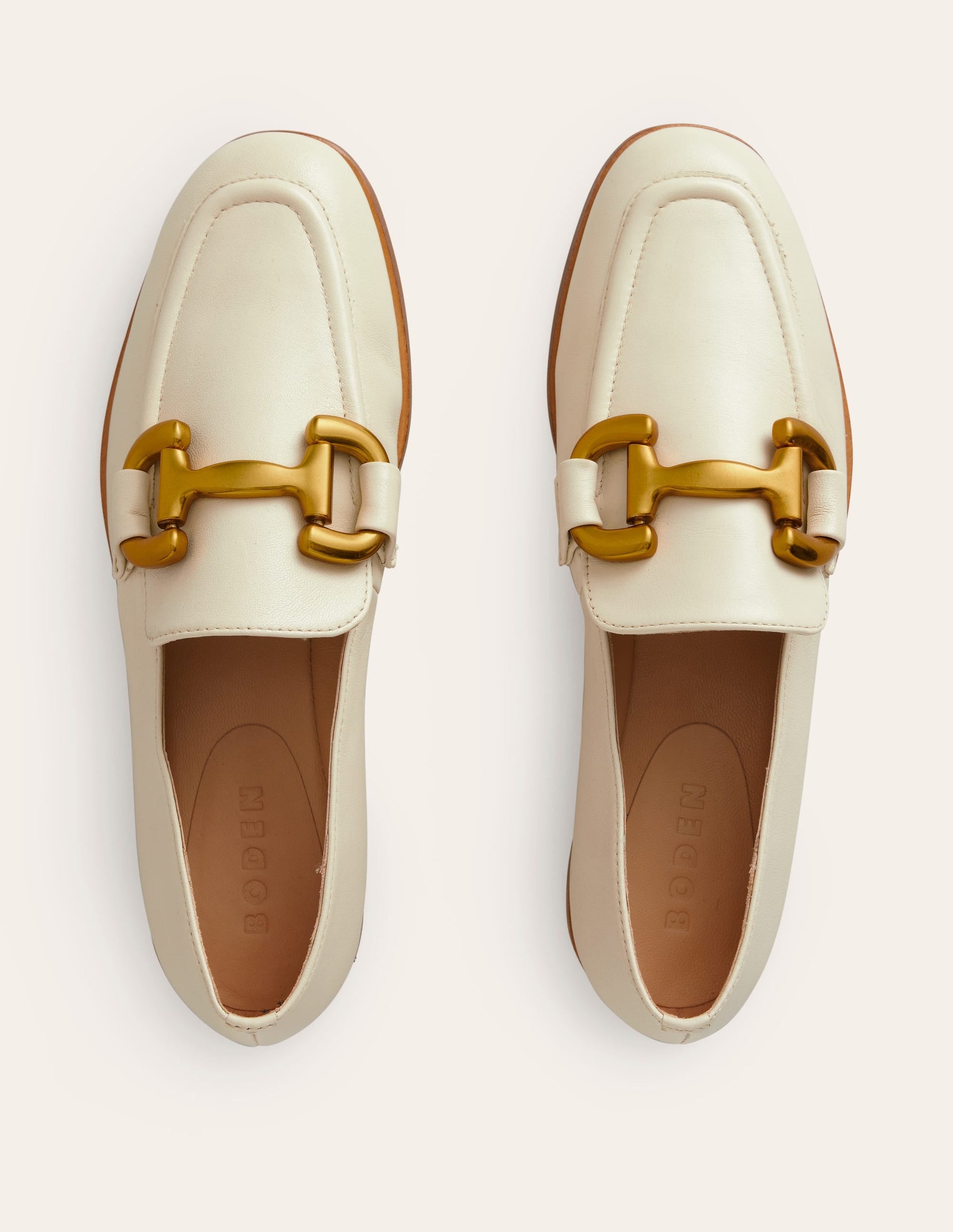 Iris Snaffle Loafers-Ecru-5