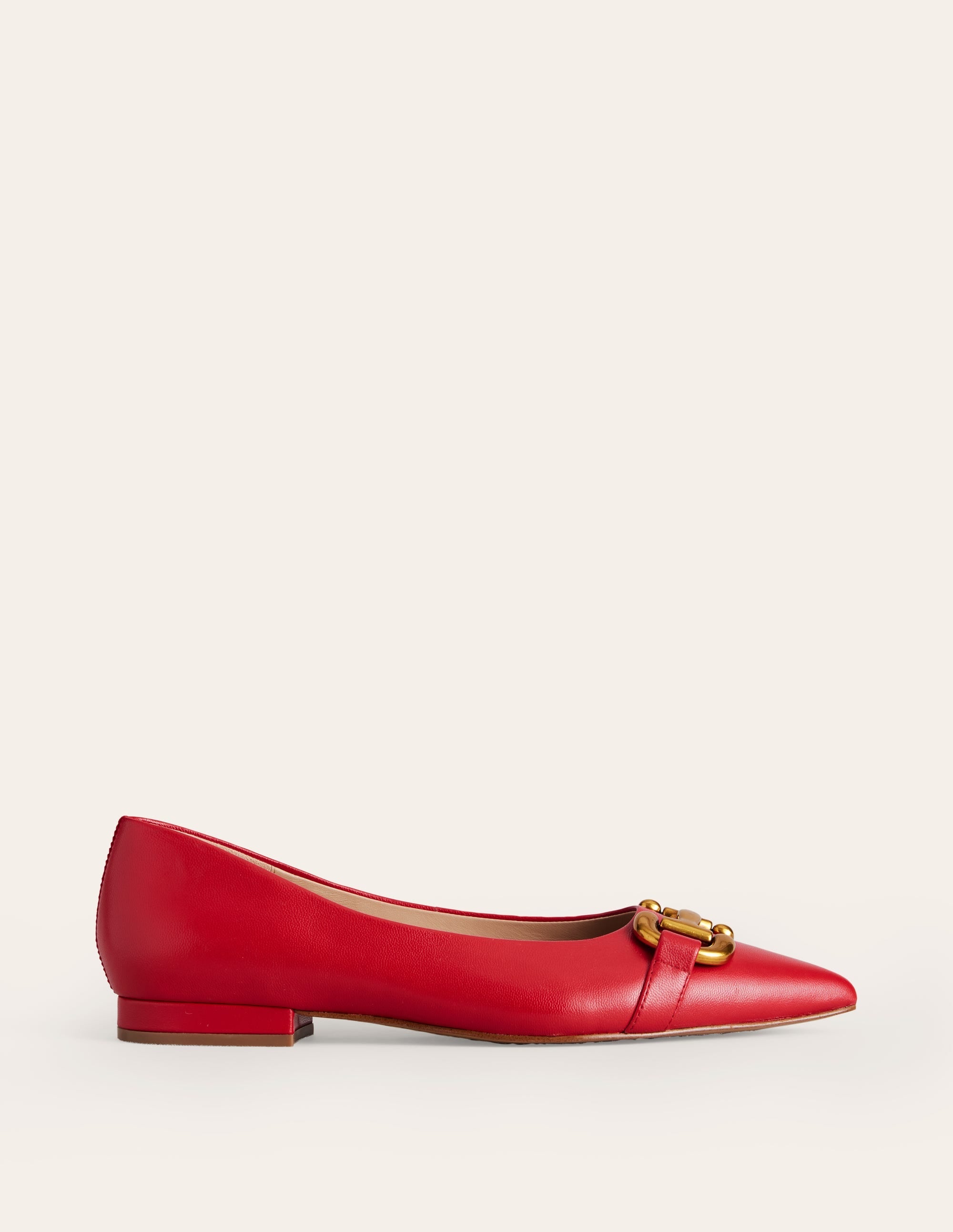 Iris Snaffle Ballet Flat-Glazed Red Leather - Image 2
