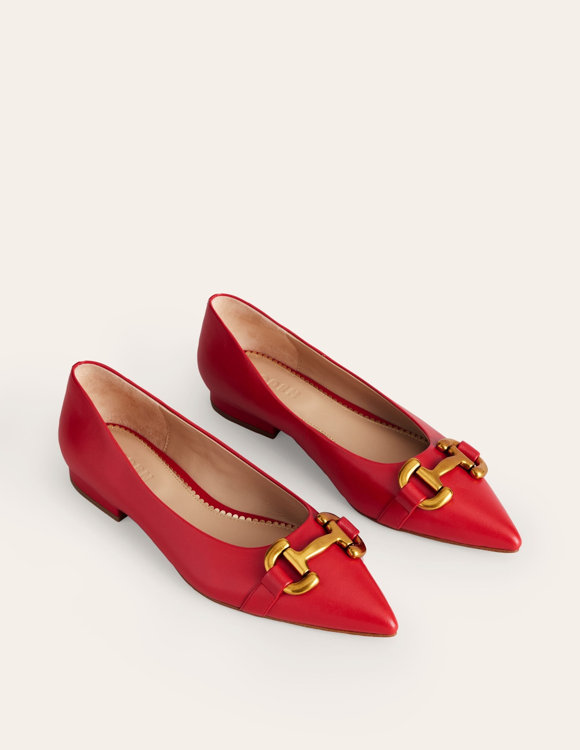 Iris Snaffle Ballet Flat-Glazed Red Leather - Image 3