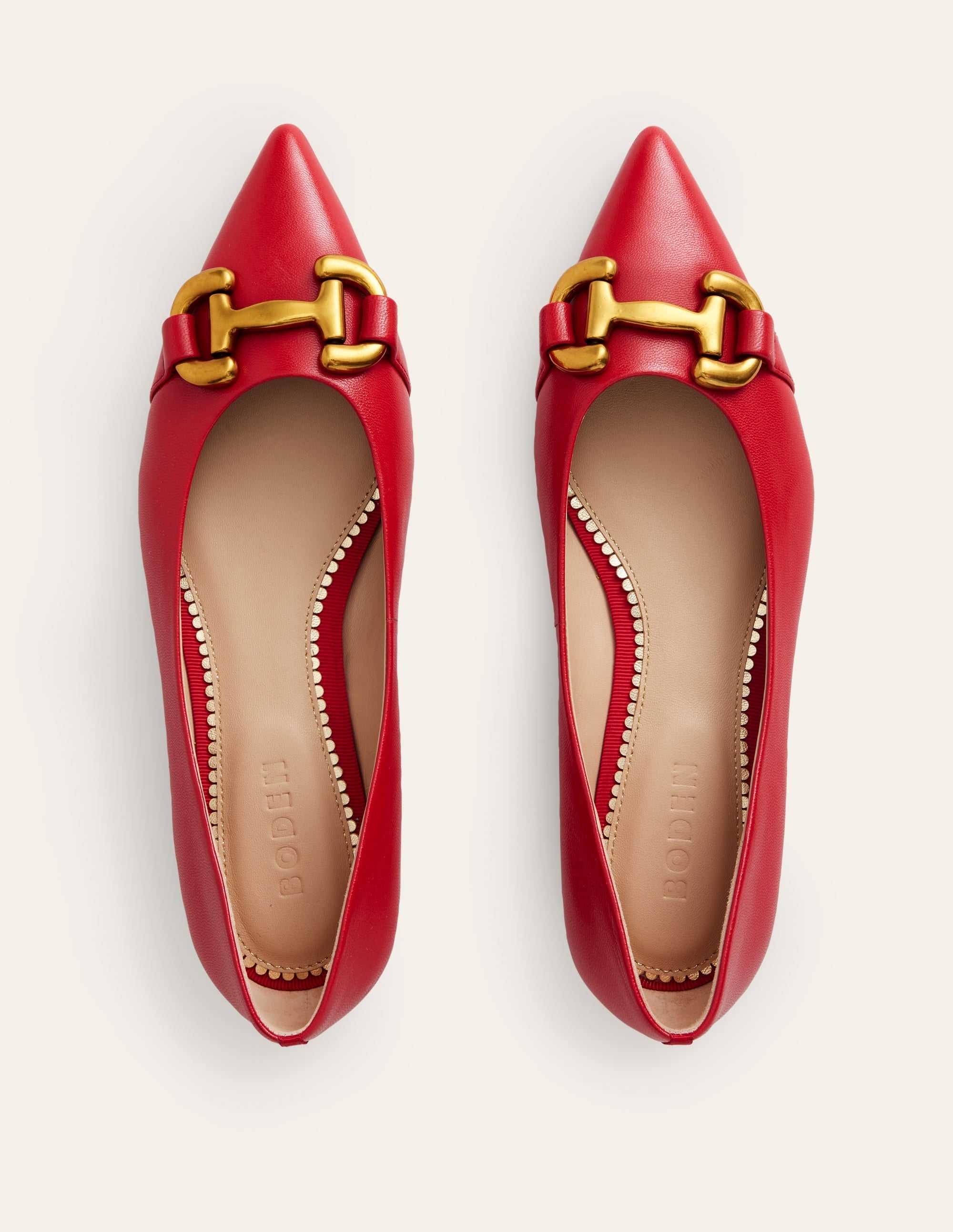 Iris Snaffle Ballet Flat-Glazed Red Leather - Image 5