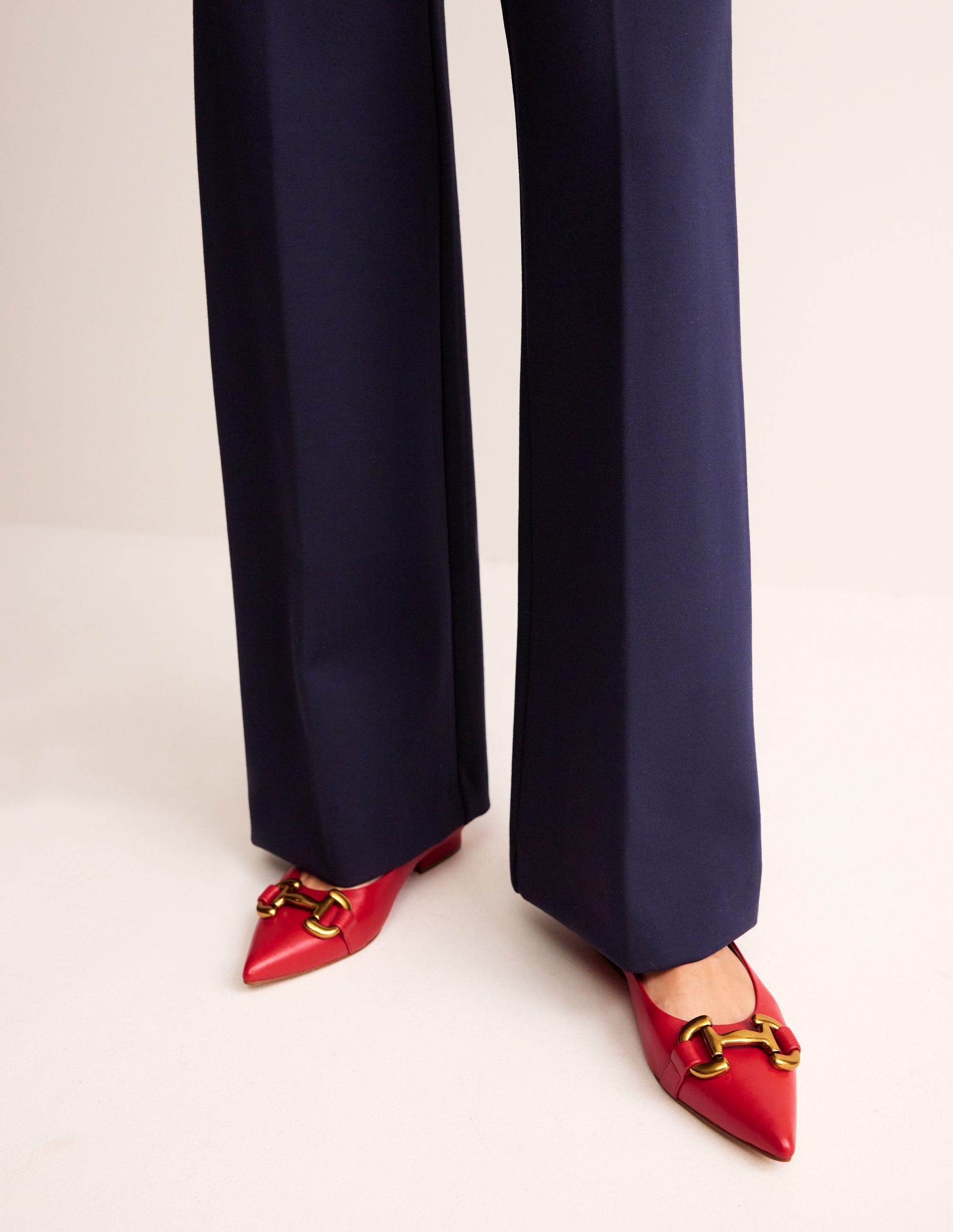 Iris Snaffle Ballet Flat-Glazed Red Leather - Image 1