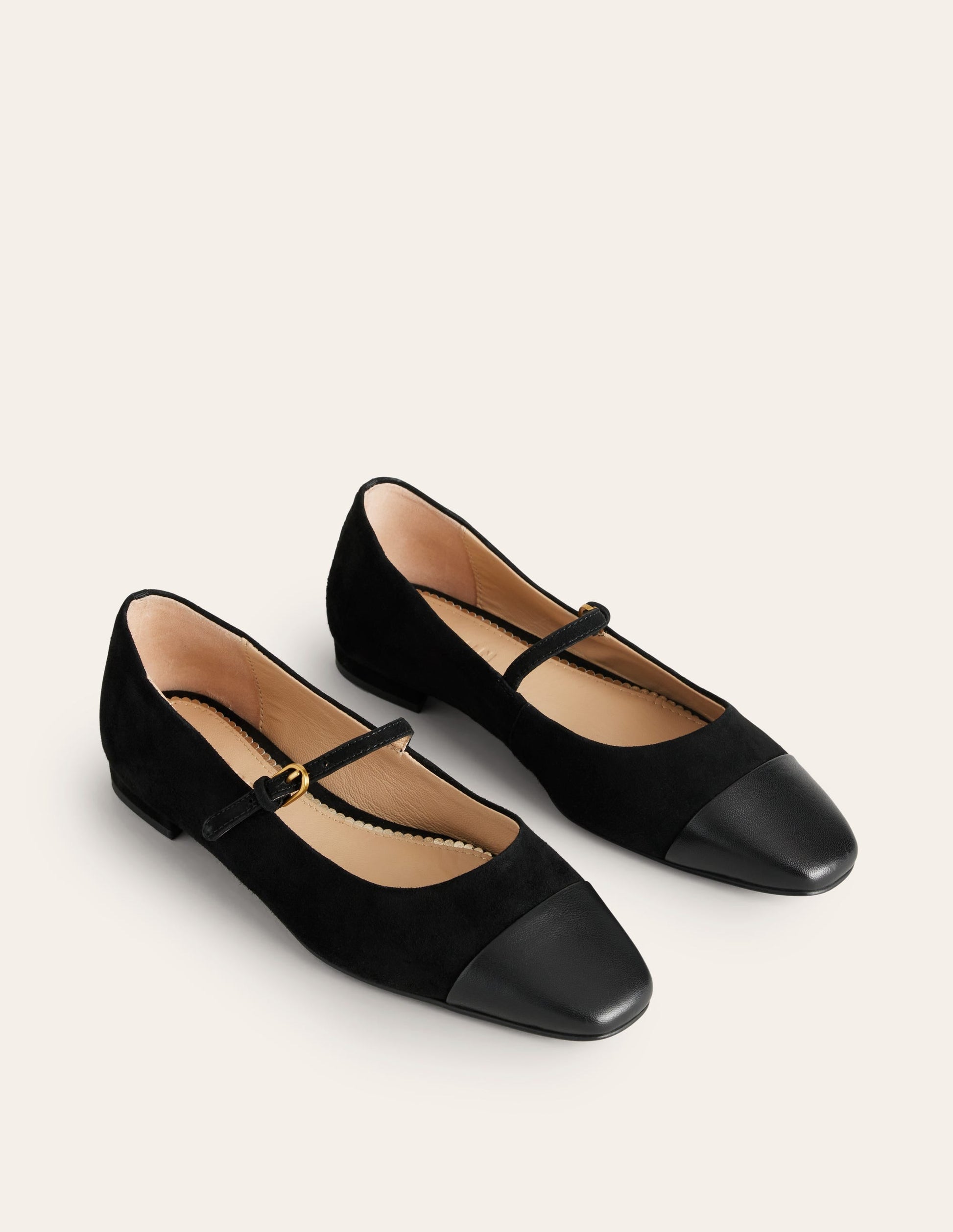 Penelope Mary Jane Flat-Black Suede-3