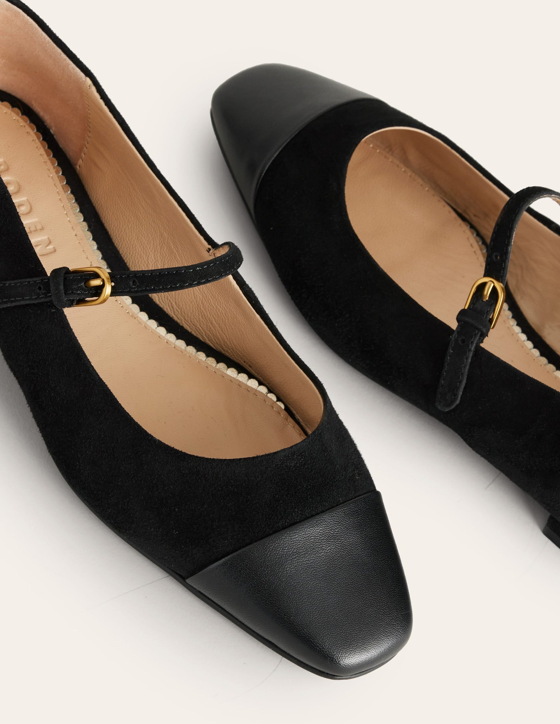 Penelope Mary Jane Flat-Black Suede-4