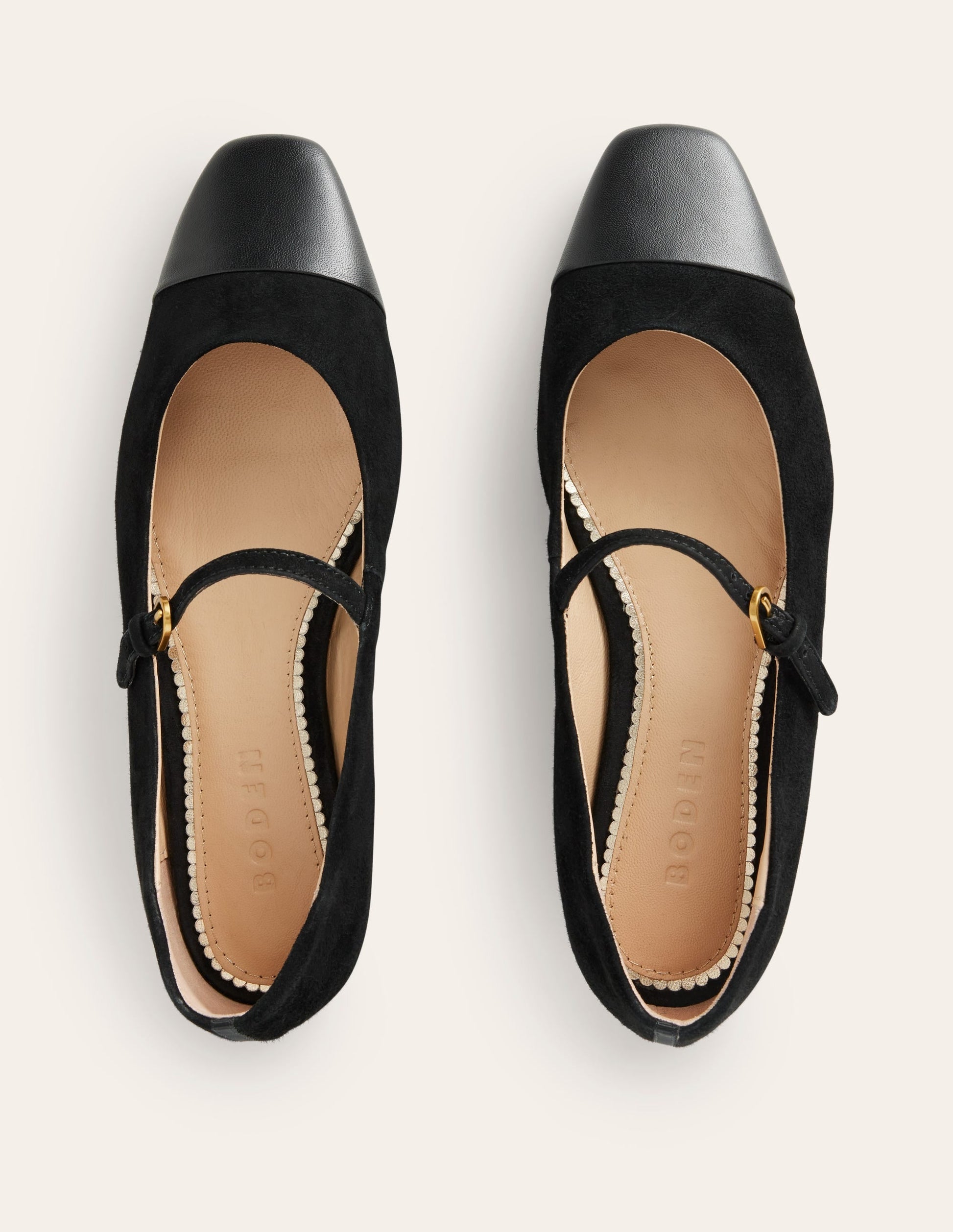 Penelope Mary Jane Flat-Black Suede-5