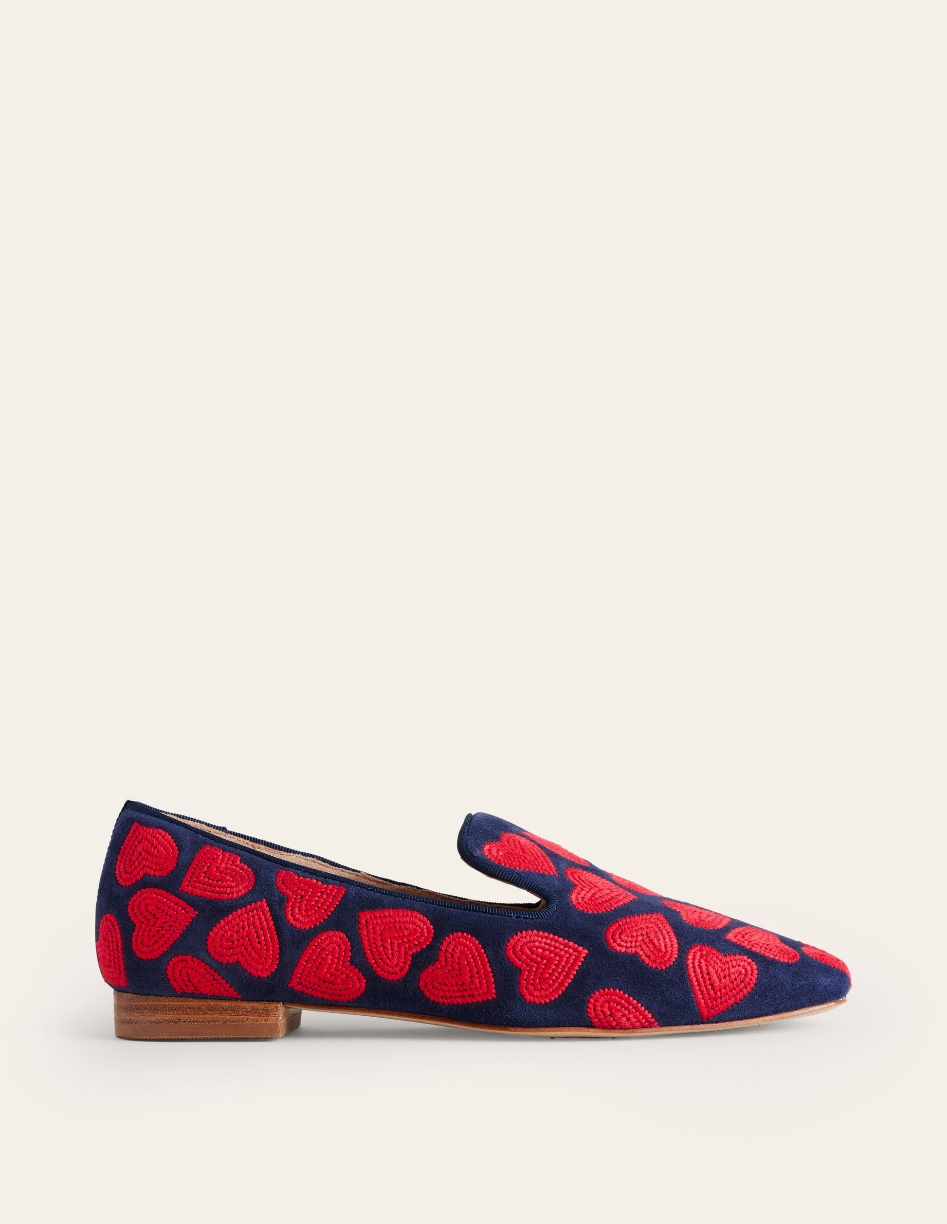 Slipper Cut Loafer-Navy, Red Heart-3