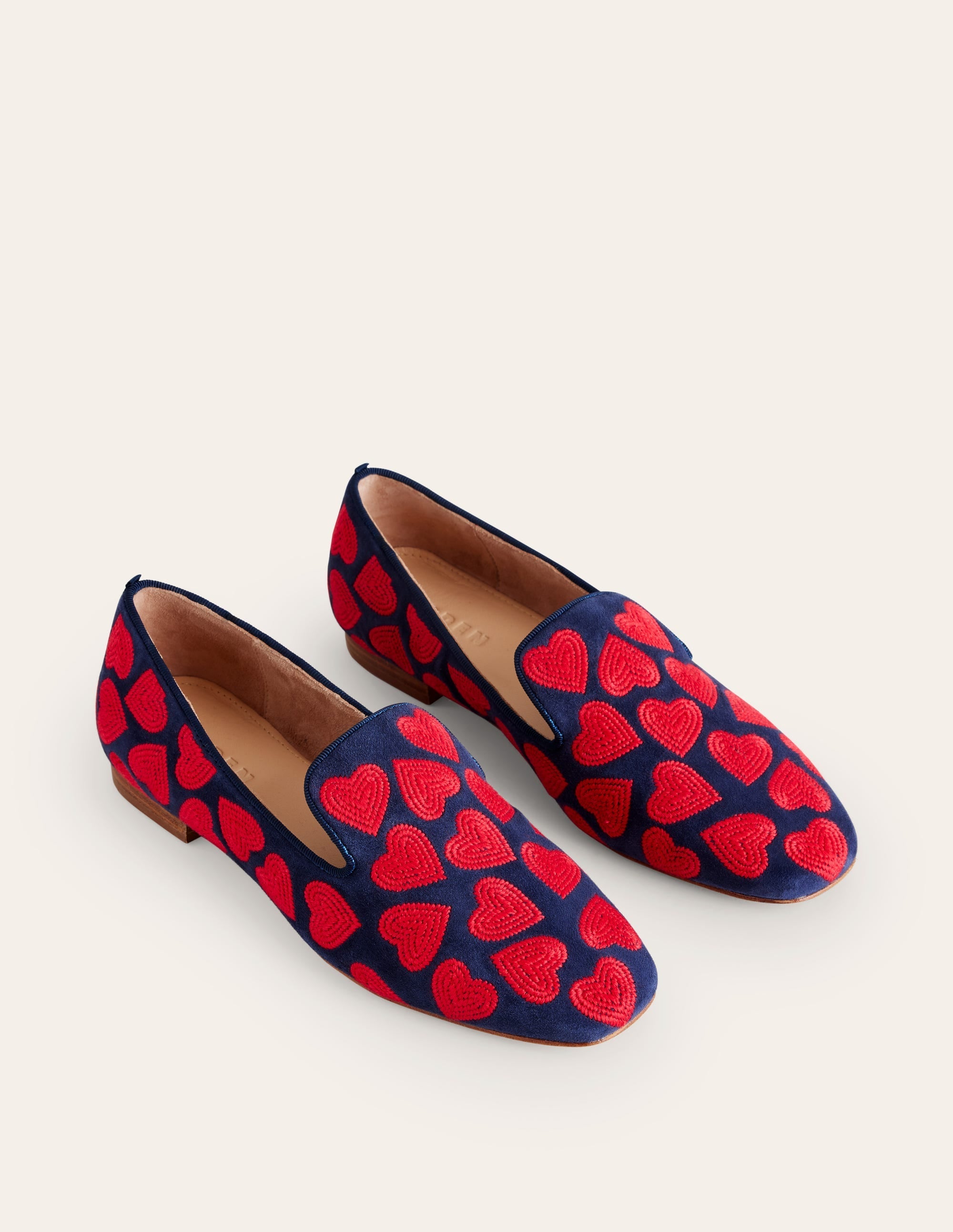 Slipper Cut Loafer-Navy, Red Heart - Image 4